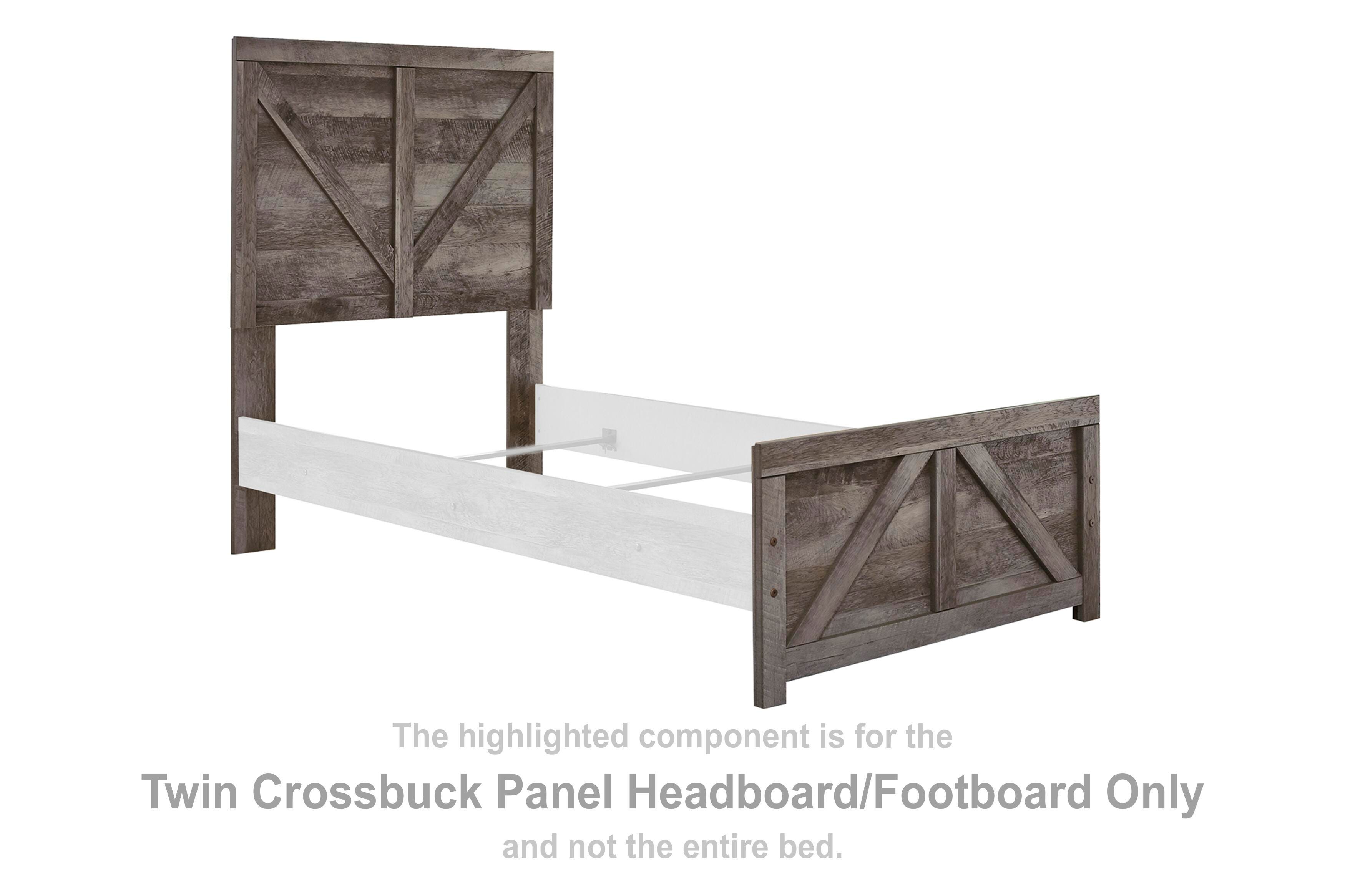 Wynnlow Twin Crossbuck Panel Headboard/Footboard, , large