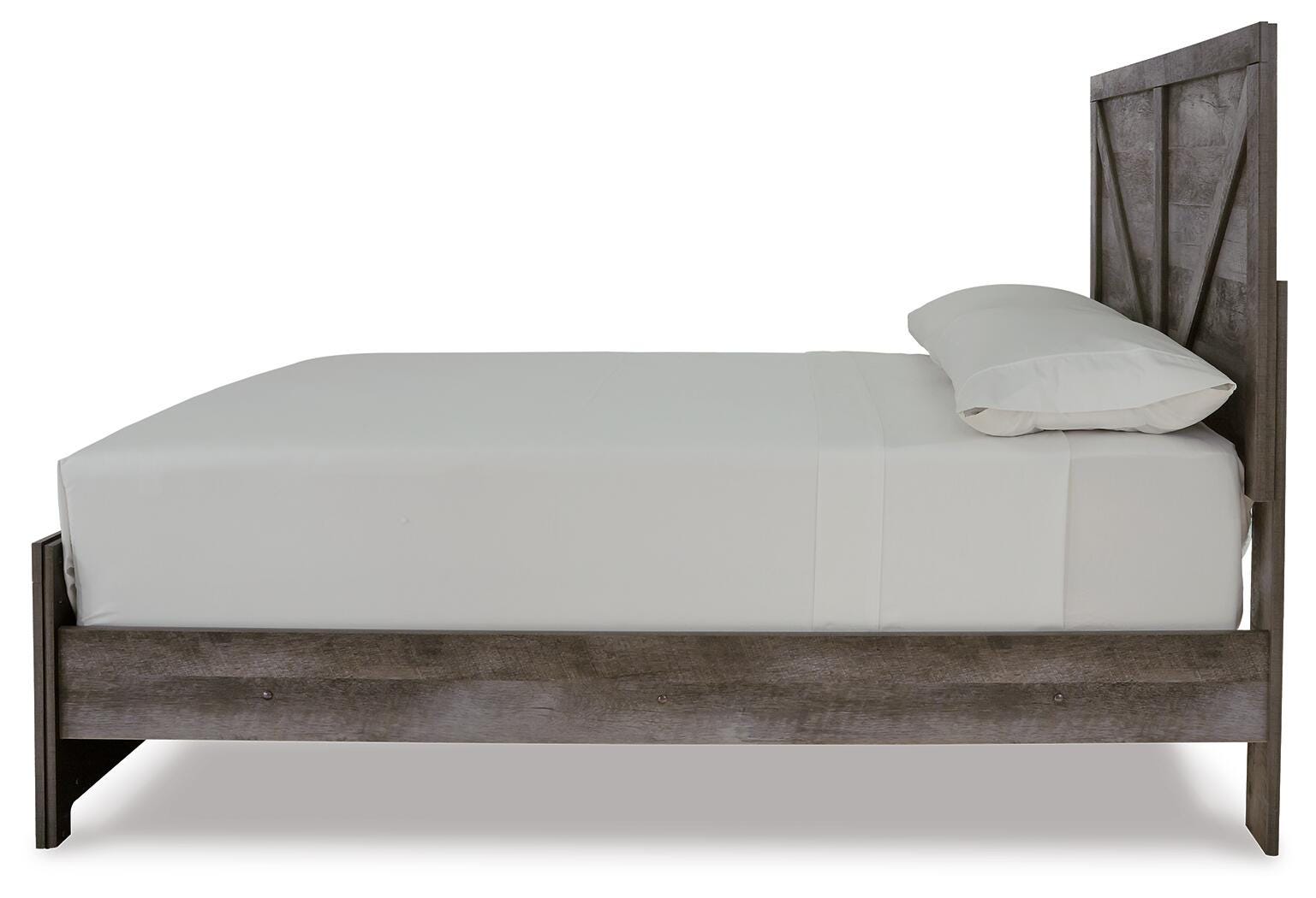 Wynnlow Full Crossbuck Panel Bed, Gray, large
