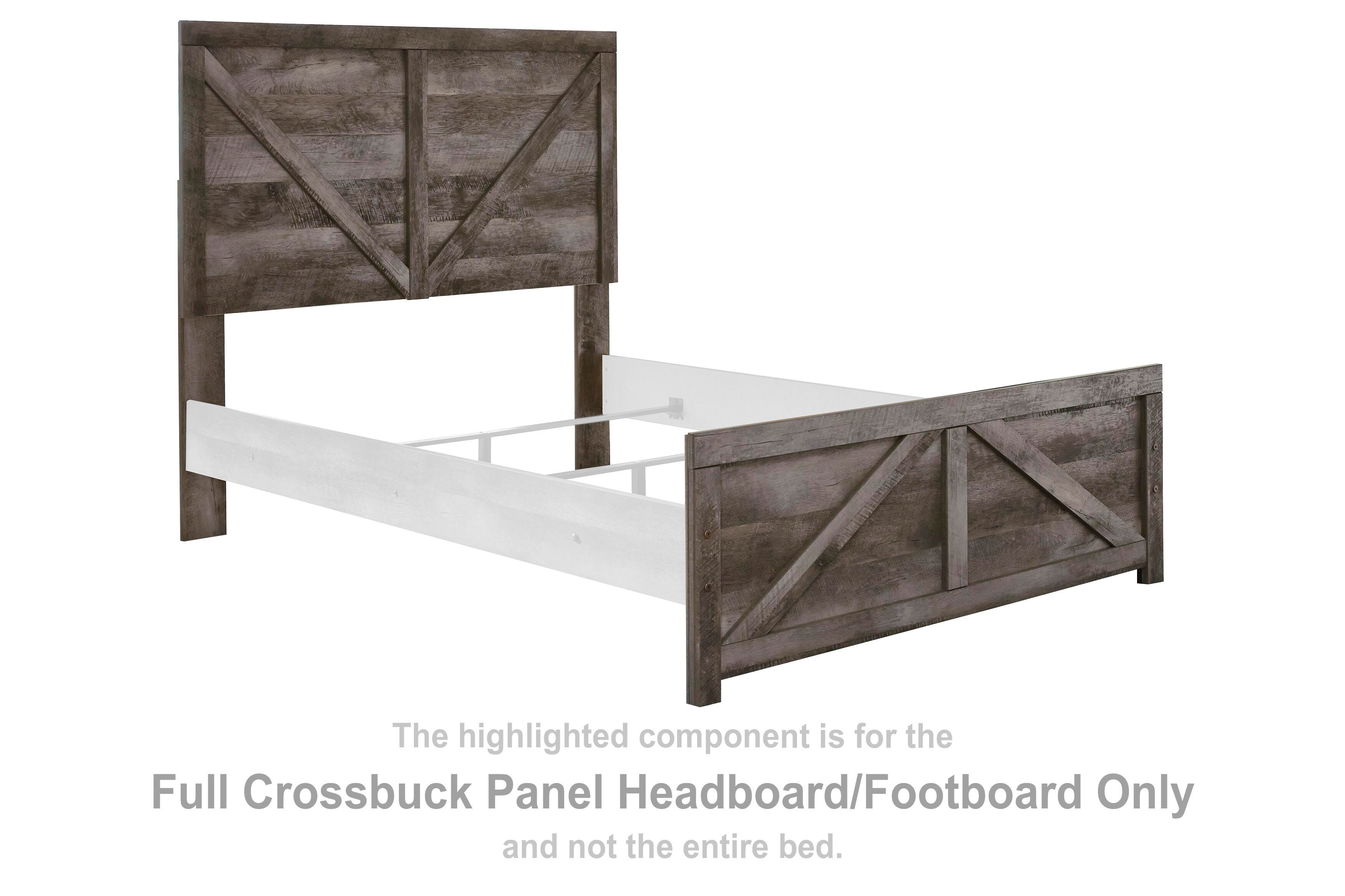 Wynnlow Full Crossbuck Panel Headboard/Footboard, , large