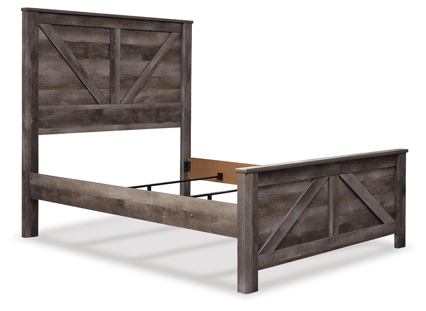 Cama de paneles Queen Crossbuck, cómoda, espejo y mesita de noche Wynnlow - image 6