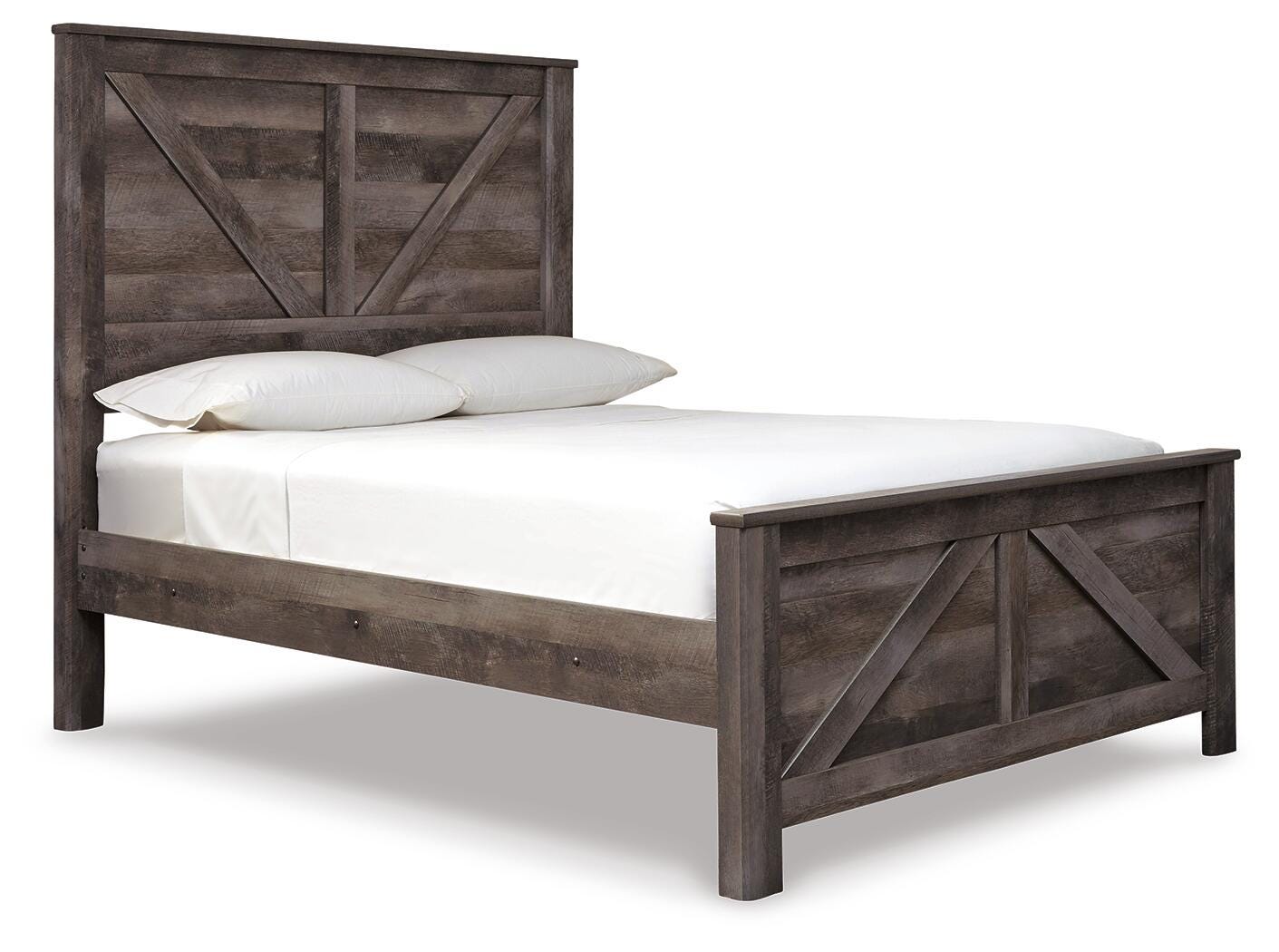 Cama de paneles Queen Crossbuck, cómoda, espejo y mesita de noche Wynnlow - image 5
