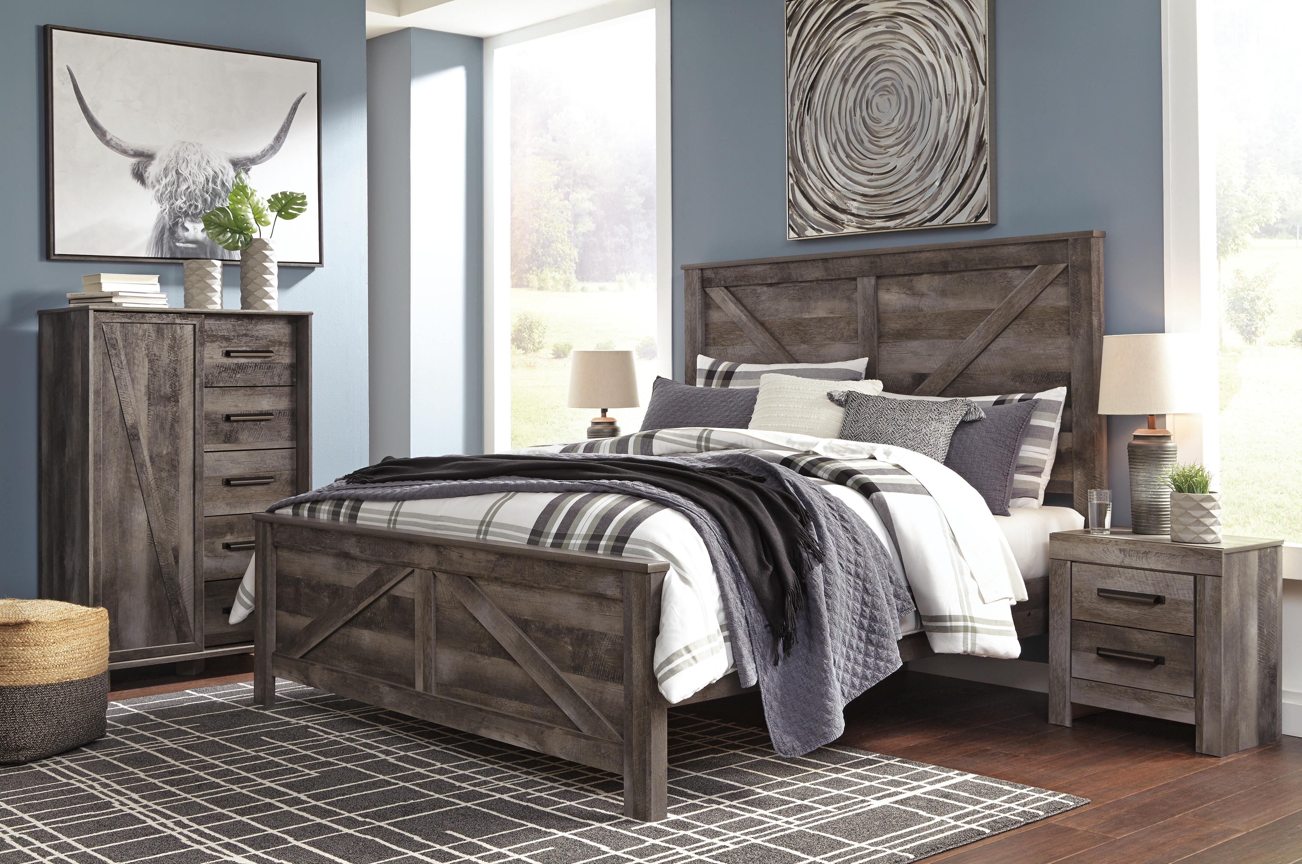 Cama con Panel King Crossbuck Wynnlow - image 8
