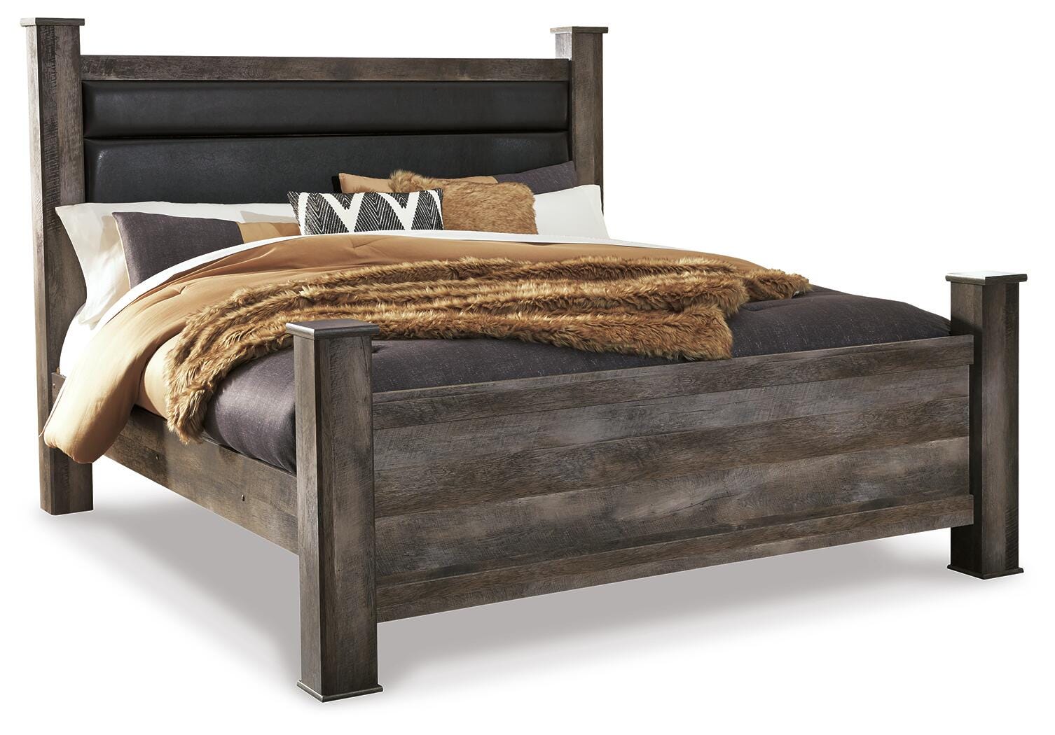 Wynnlow King Poster Bed, Gray, large