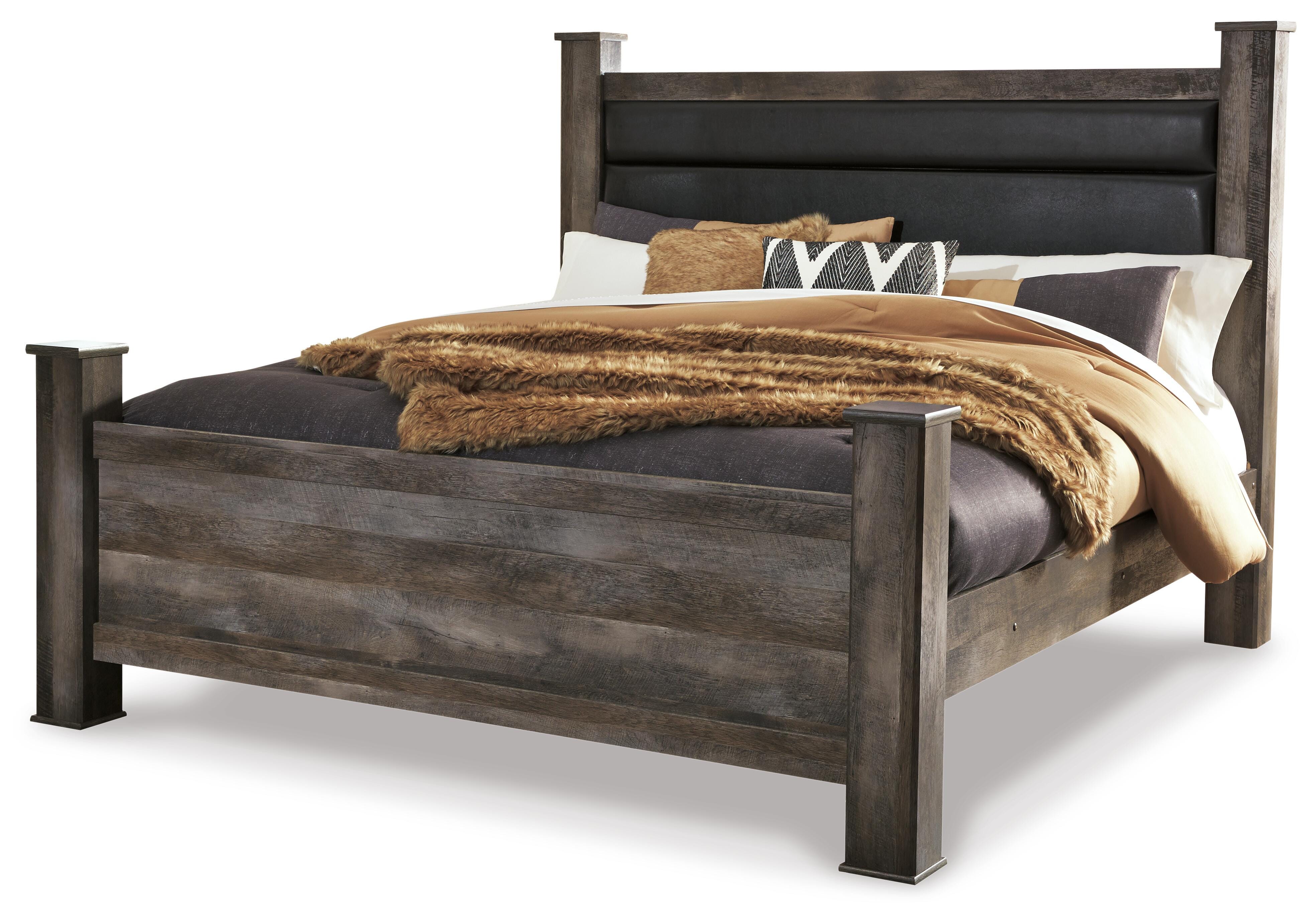 Wynnlow King Poster Bed with Mirrored Dresser, , large