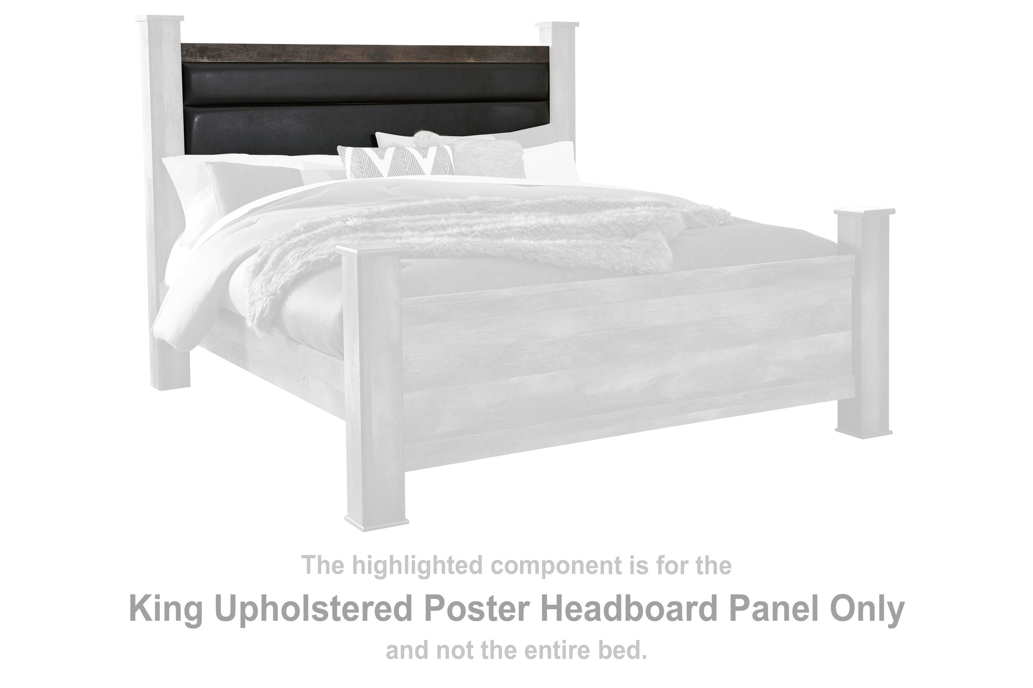 Wynnlow King Upholstered Poster Headboard Panel, , large