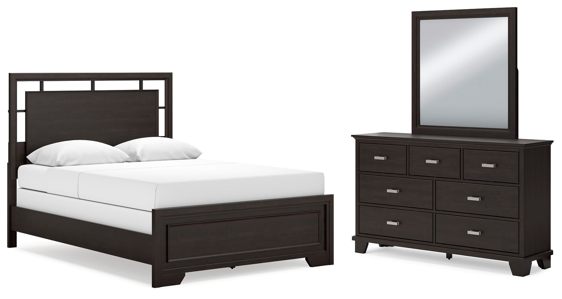 Covetown Queen Panel Bed, Dresser and Mirror - image 1