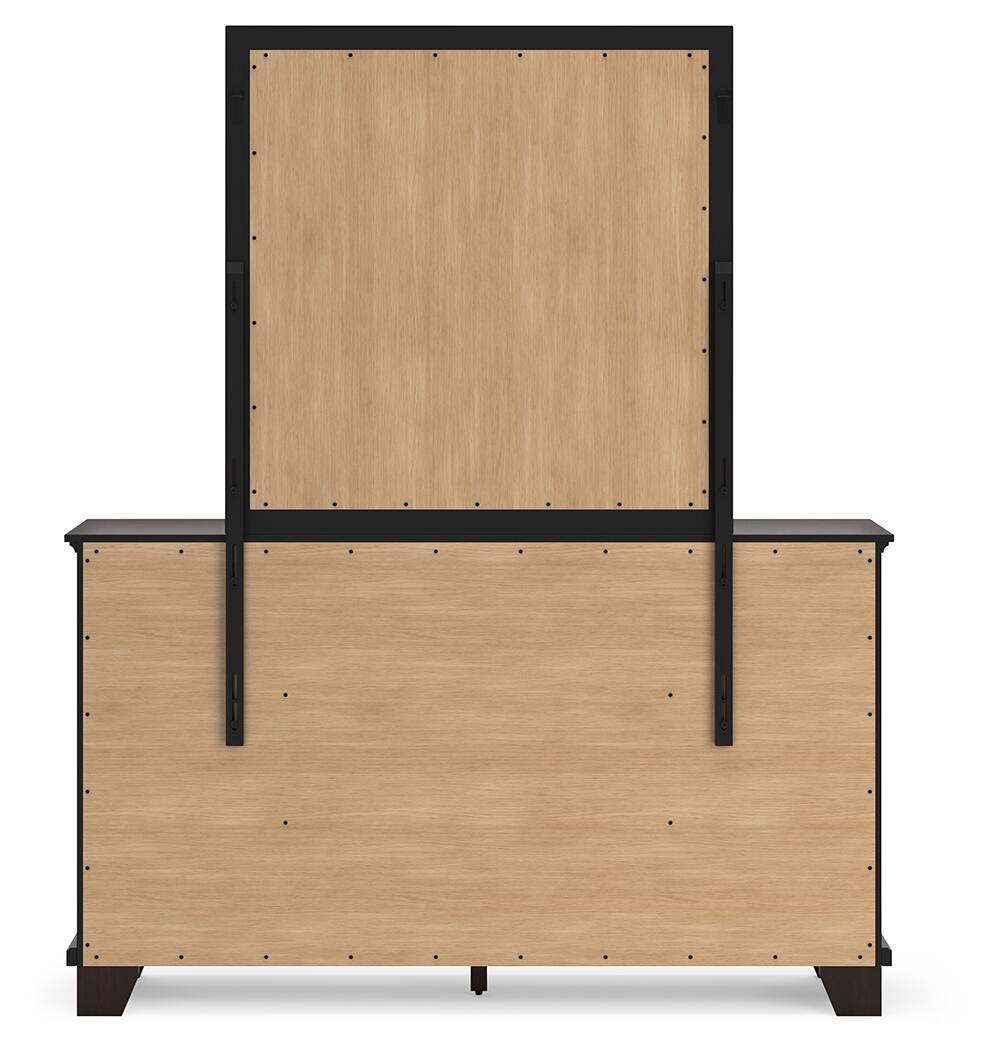 Cama de panel completo, cómoda, espejo, baúl y mesita de noche Covetown - image 5