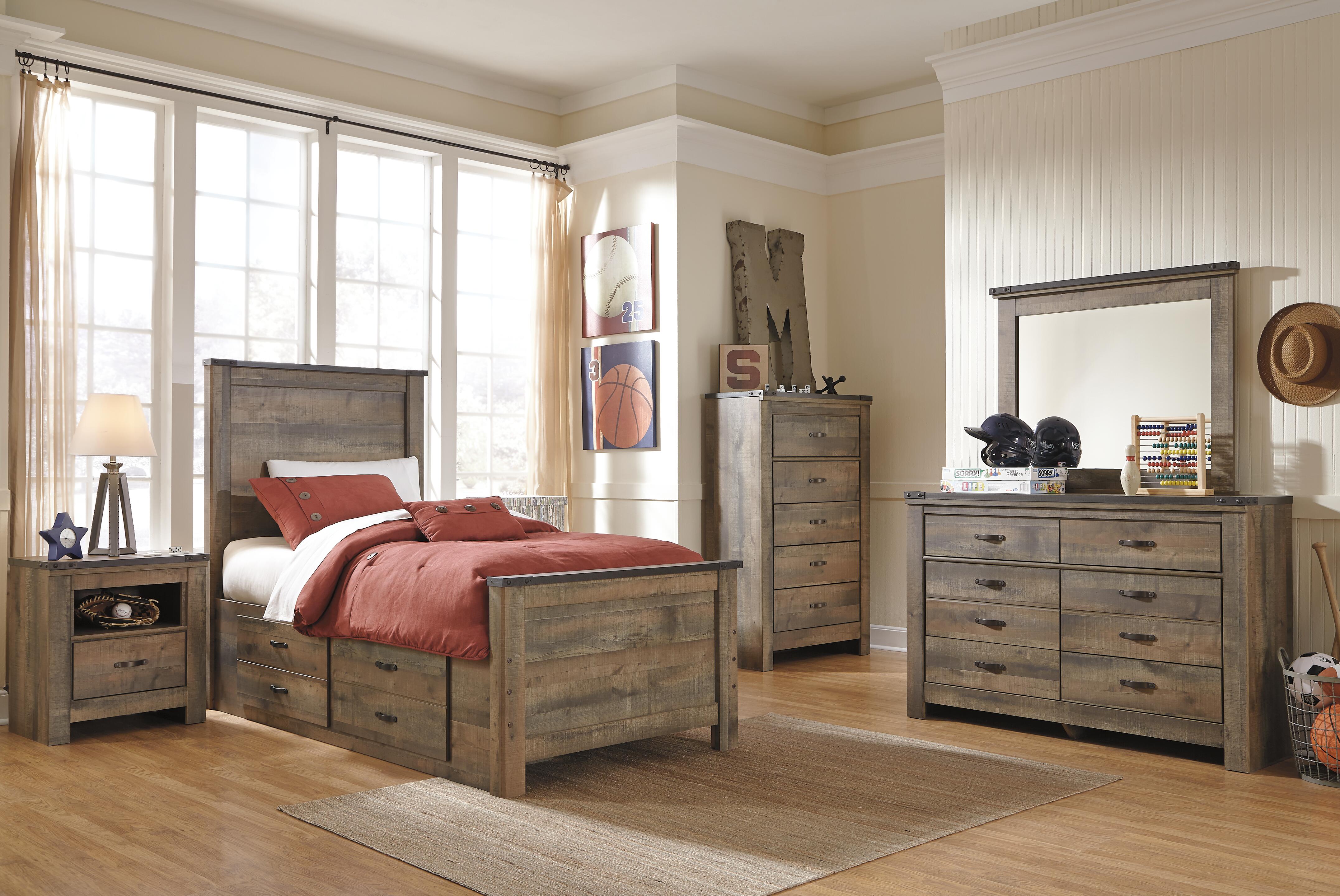 Trinell Twin Panel Bed with 2 Storage Drawers - image 5