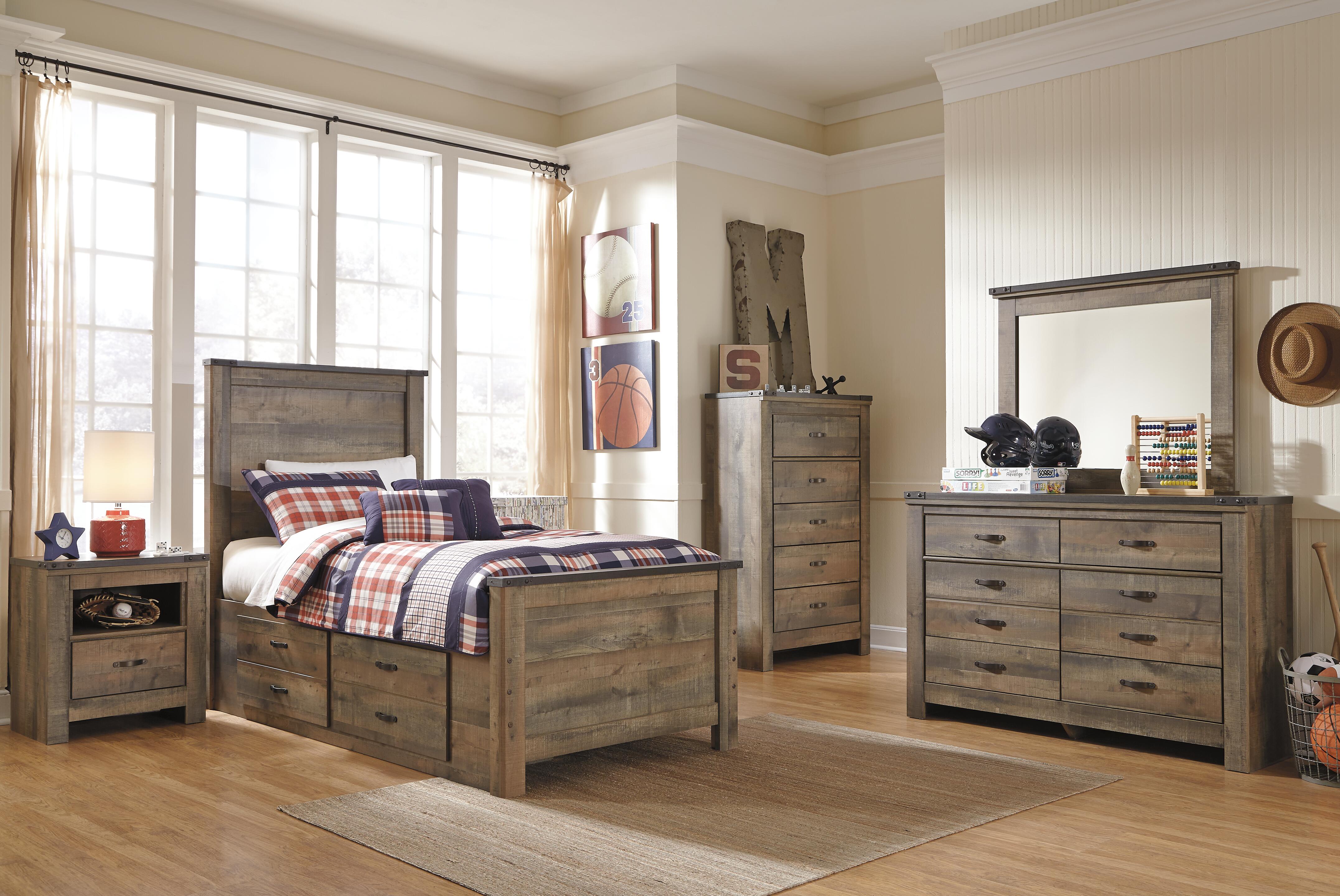 Trinell Twin Panel Bed with 2 Storage Drawers - image 6