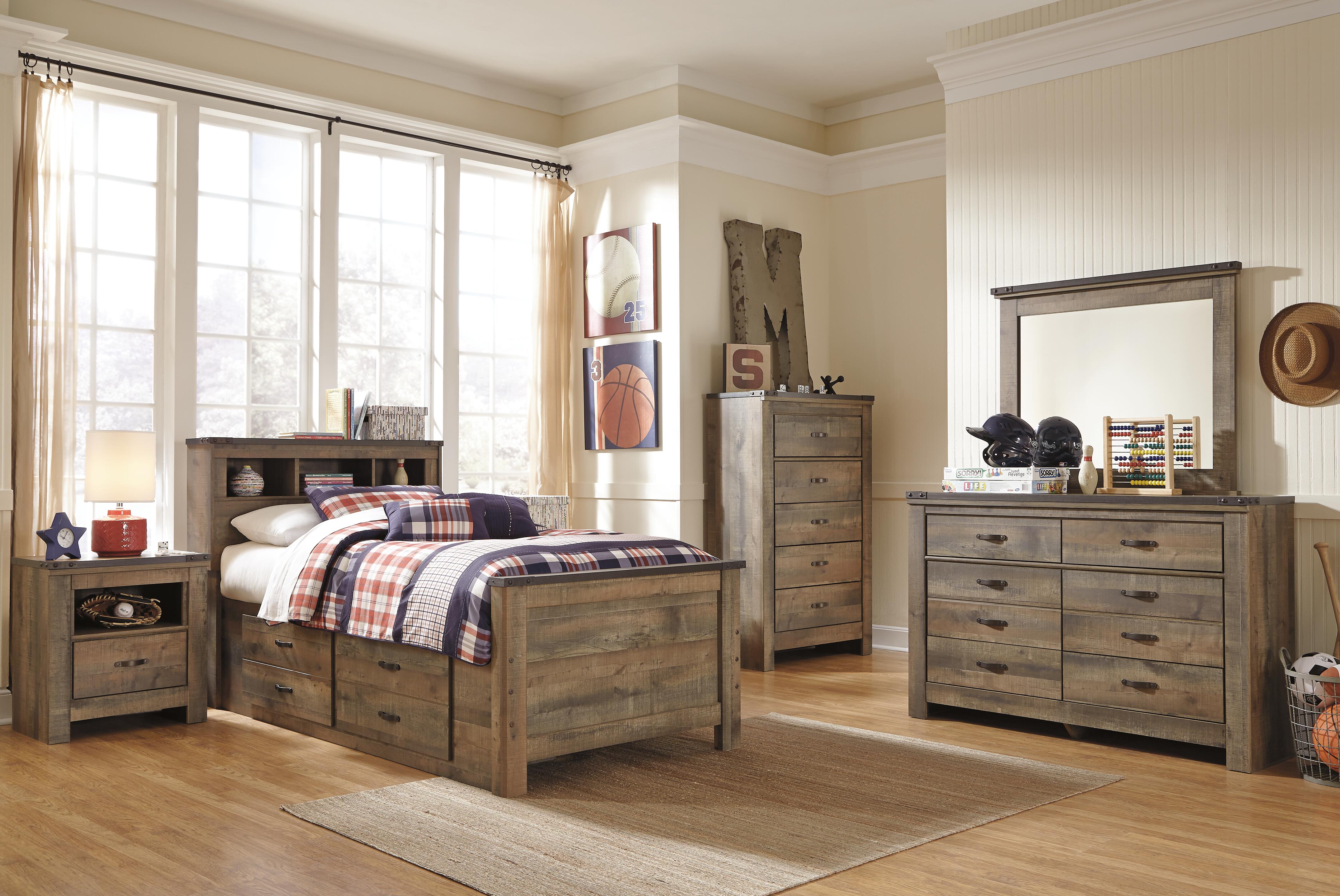 Trinell Twin Bookcase Bed with 2 Storage Drawers - image 6