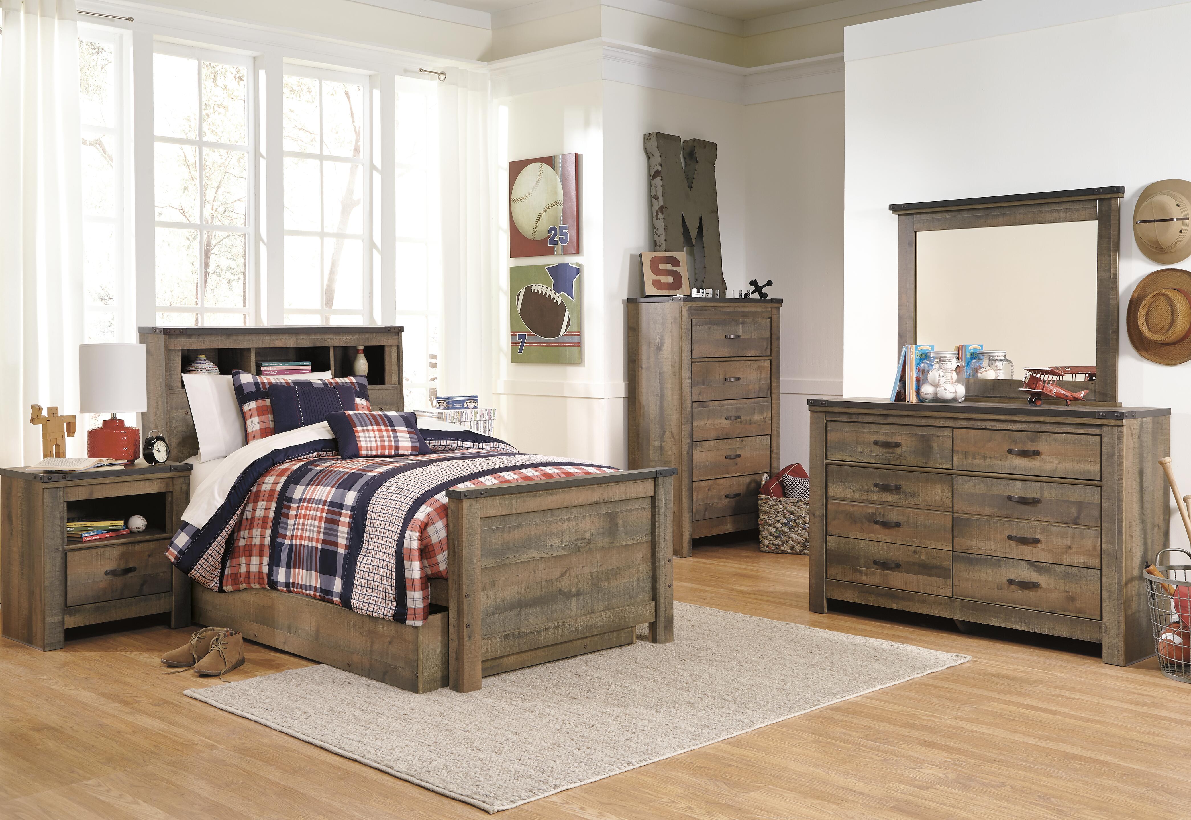 Trinell Twin Bookcase Bed with 1 Large Storage Drawer - image 6