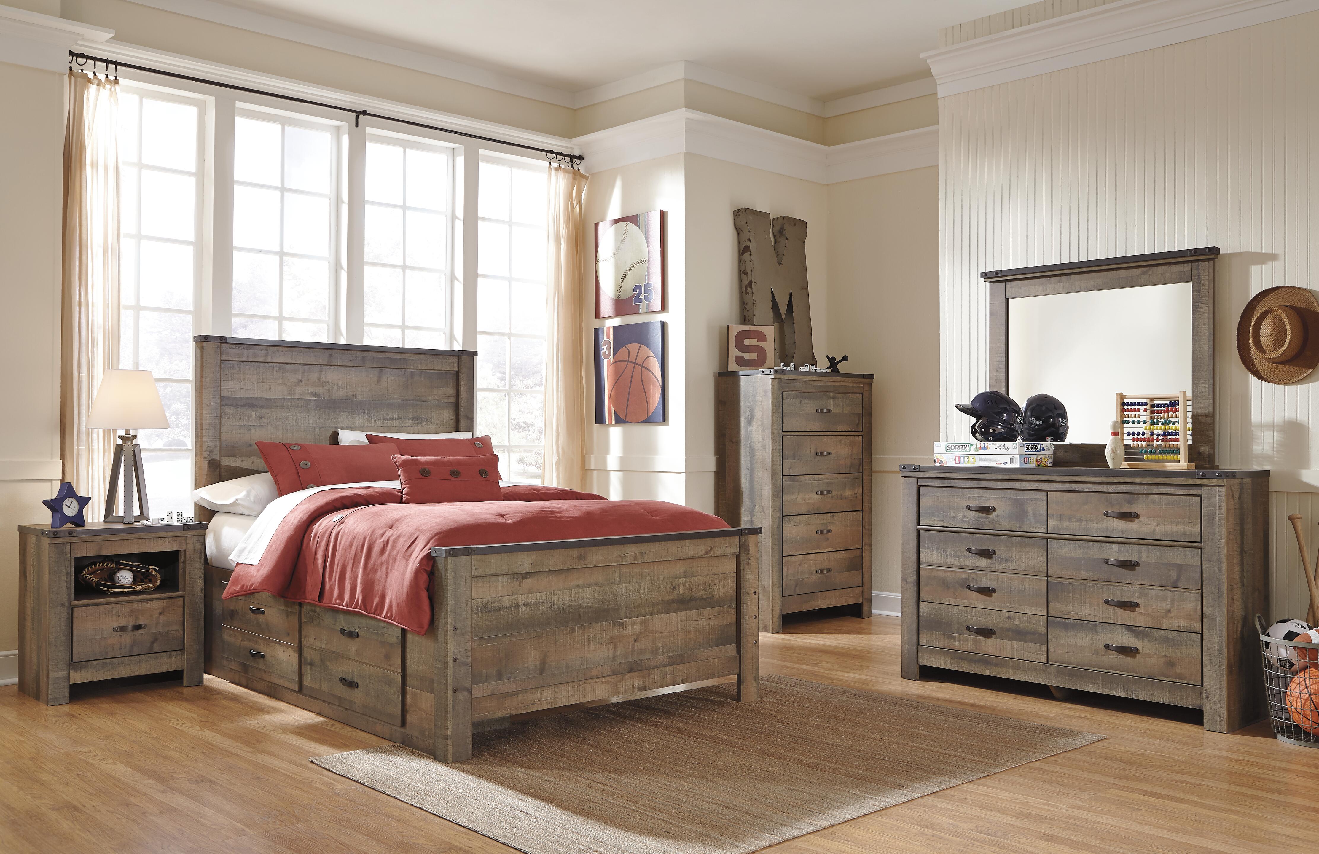 Trinell Full Panel Bed with 2 Storage Drawers - image 5