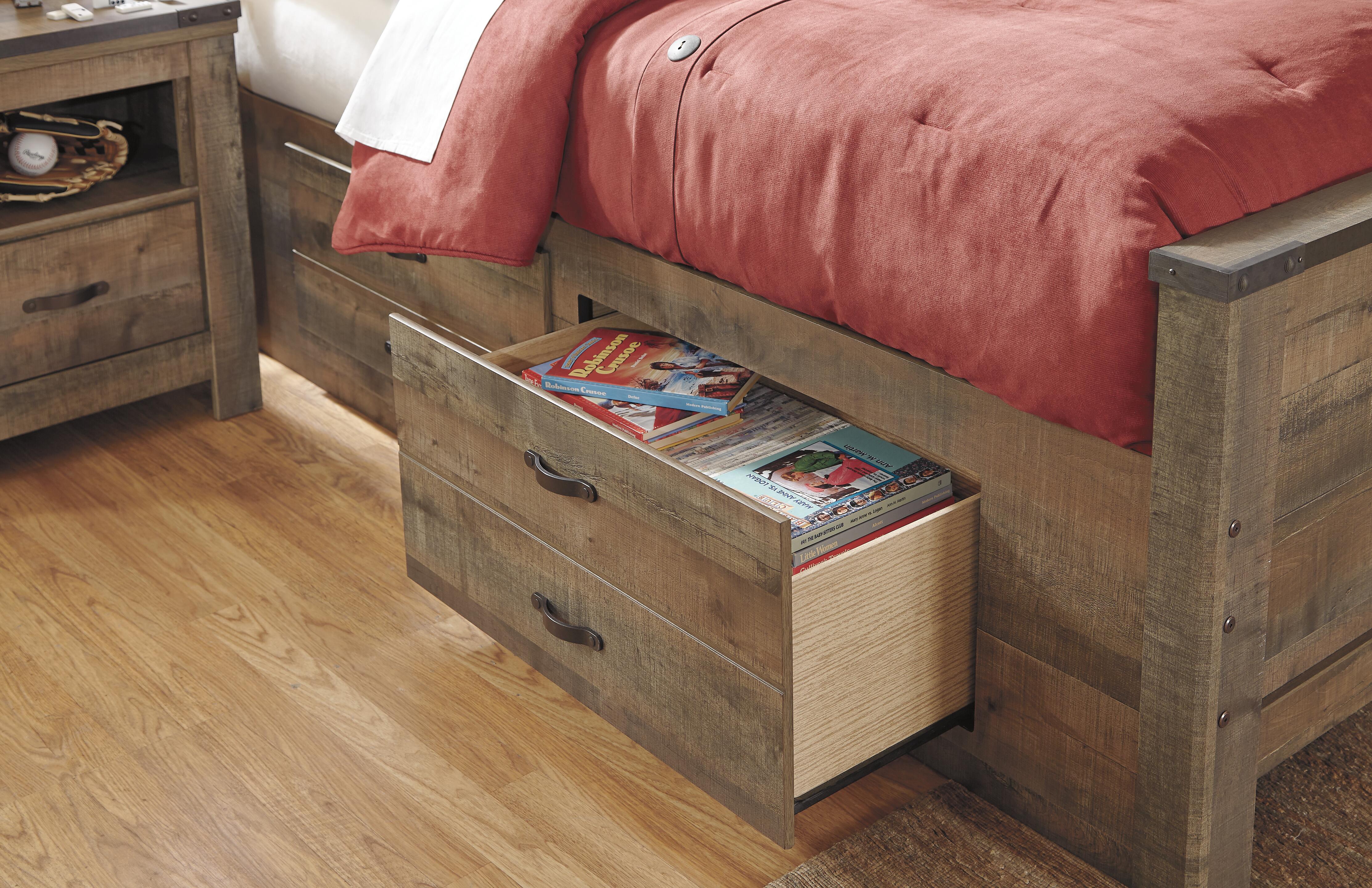 Trinell Full Panel Bed with 2 Storage Drawers - image 3