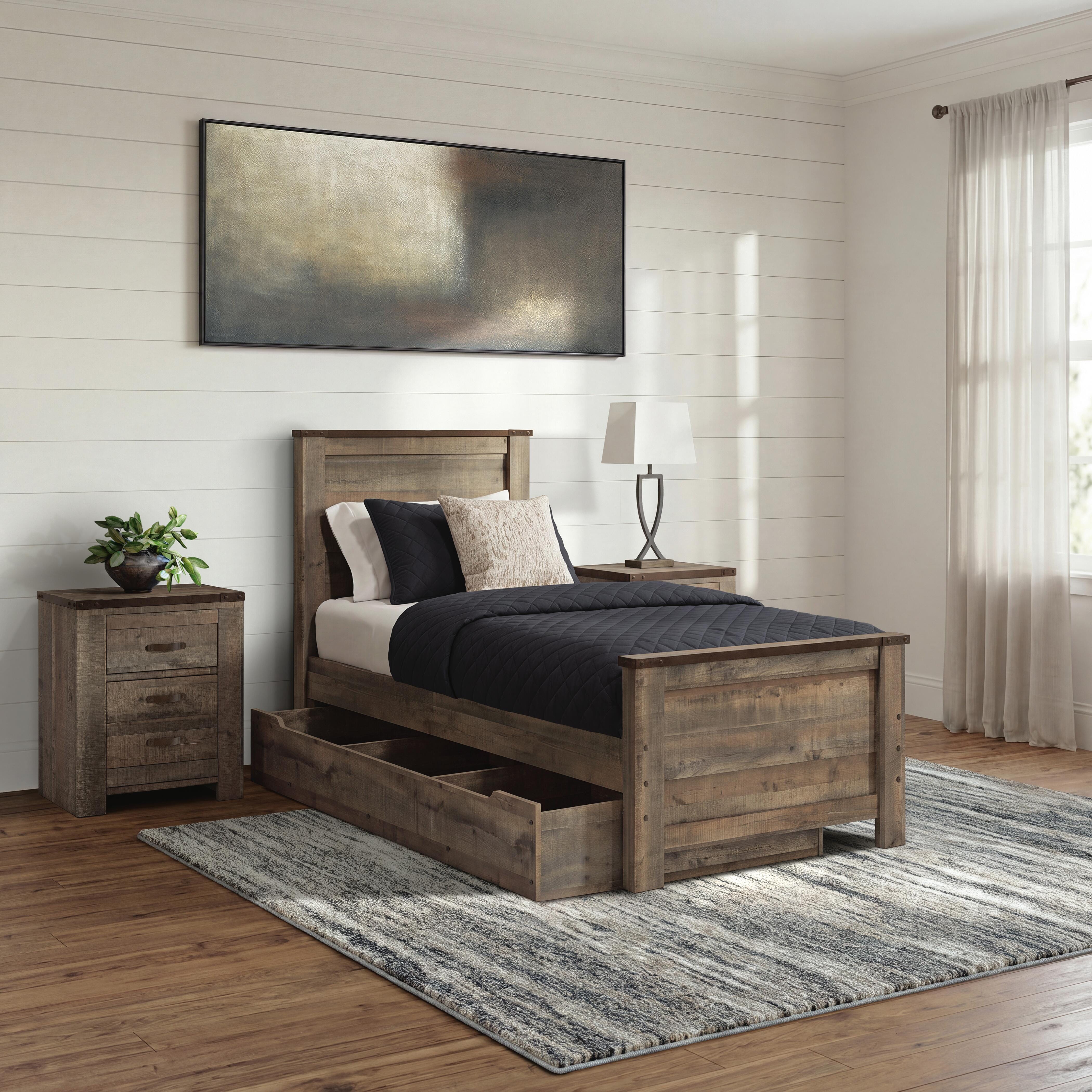 Trinell Twin Panel Bed, Brown, large