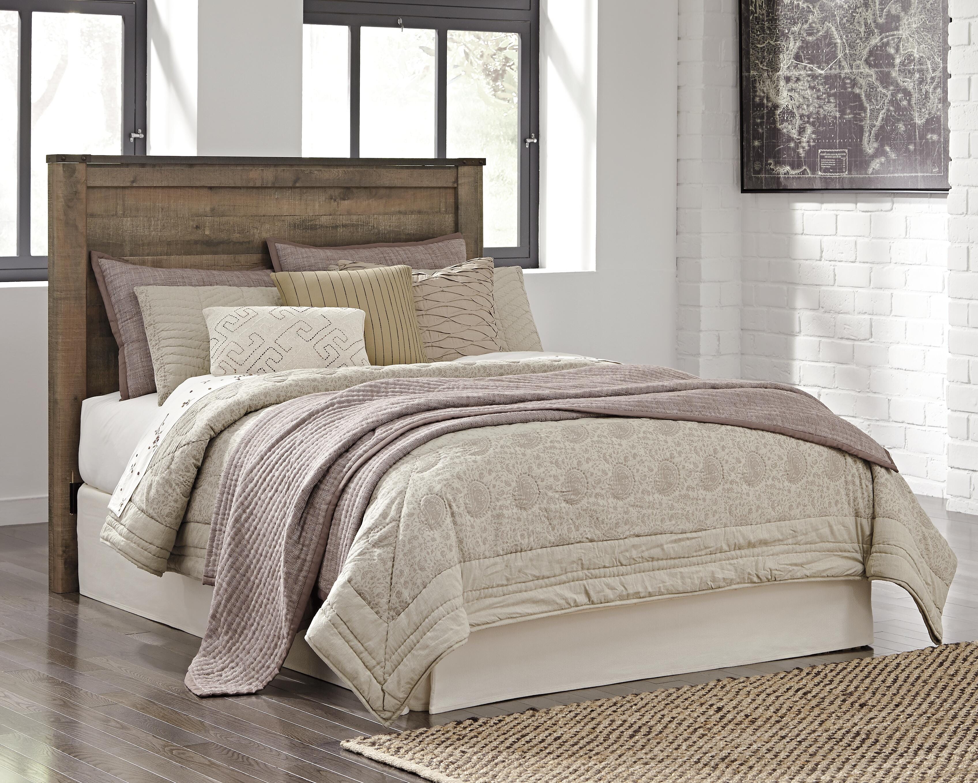 Trinell Queen Panel Headboard, Brown, rollover