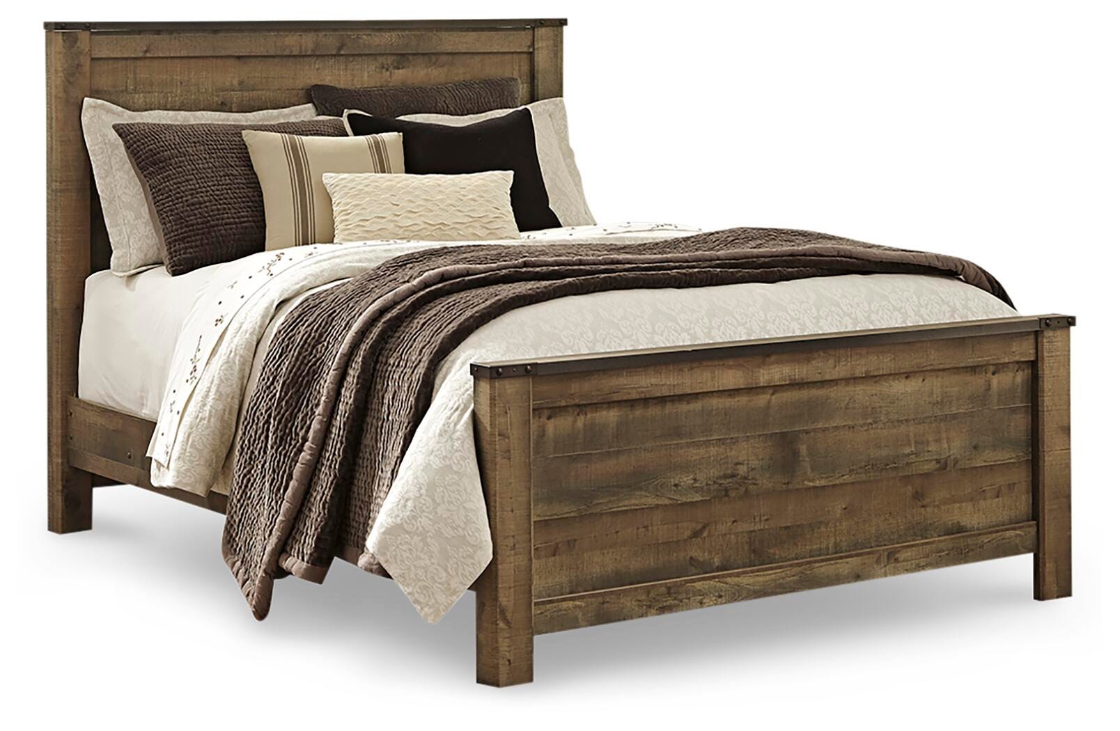 Trinell Queen Panel Bed, Brown, large