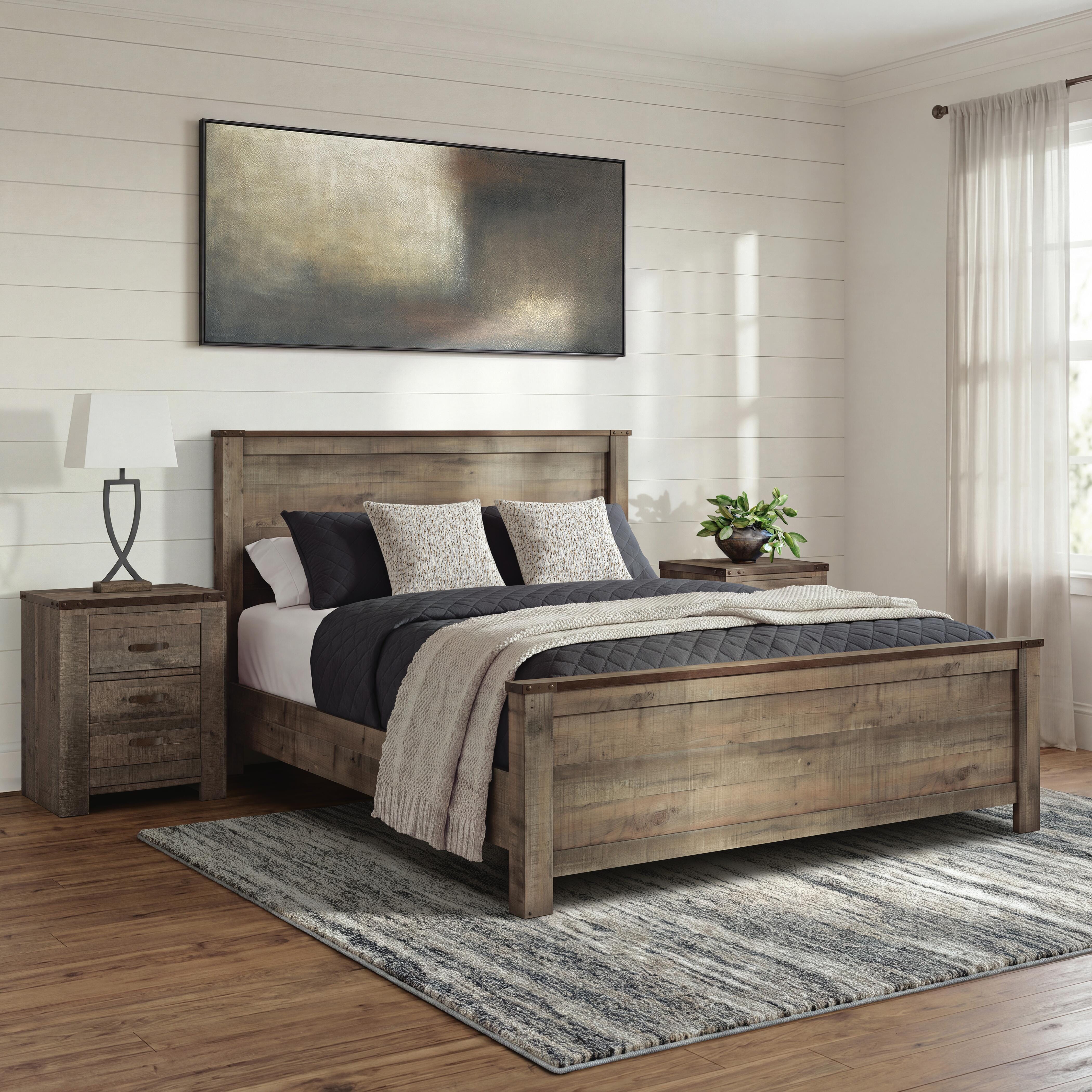 Trinell King Panel Bed, Brown, large