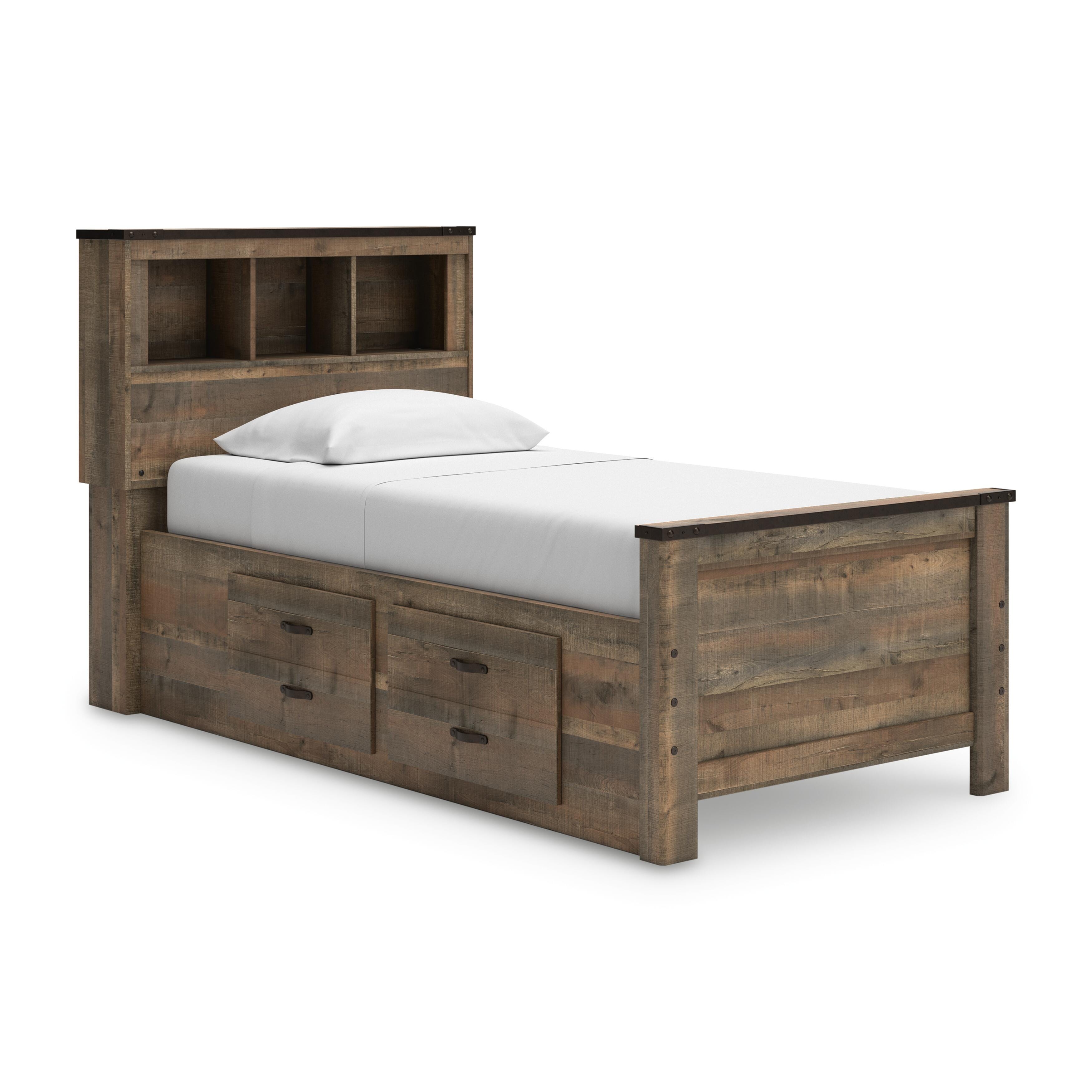 Trinell Twin Bookcase Bed with 2 Storage Drawers - image 4