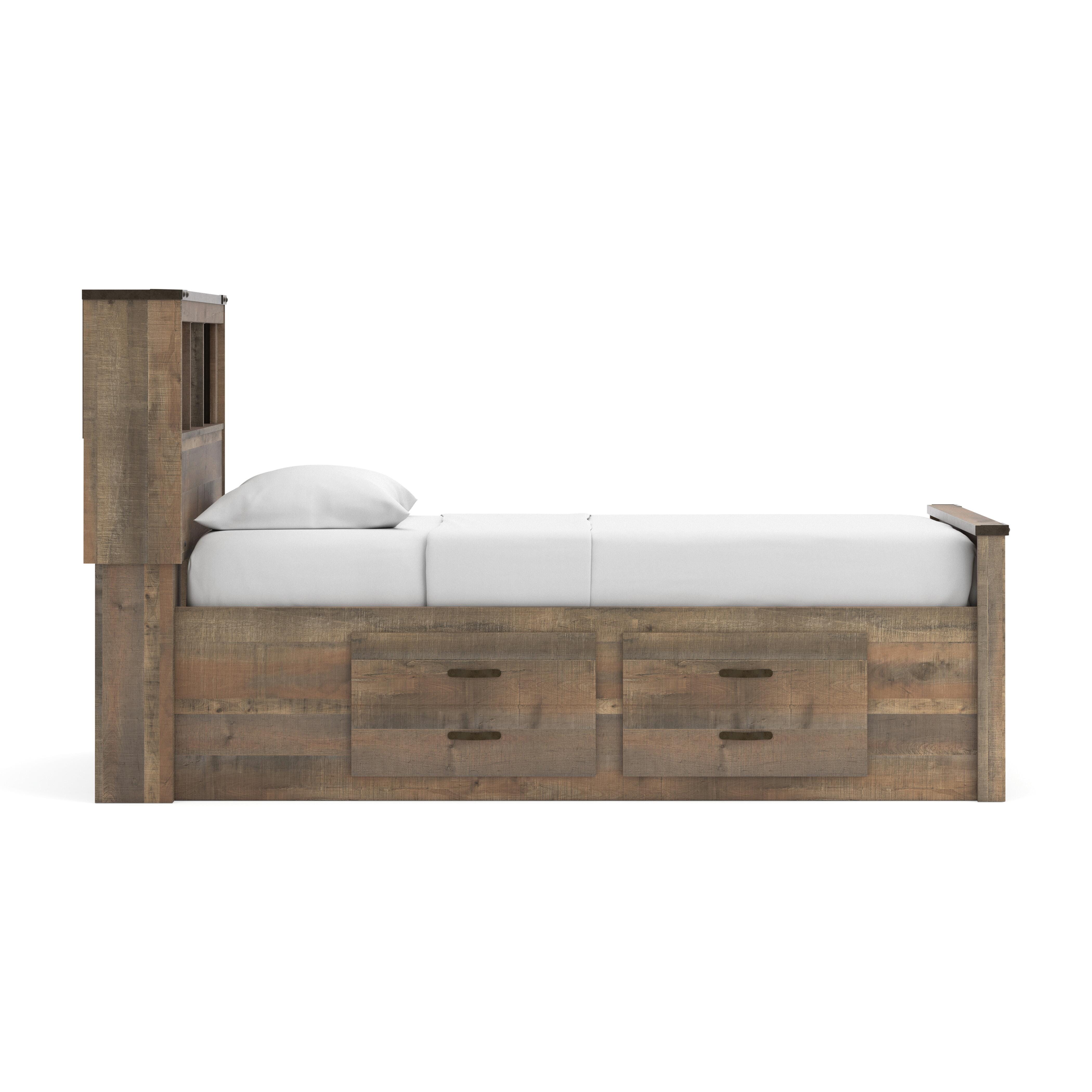 Cama librería individual Trinell con dos cajones de almacenamiento - image 6
