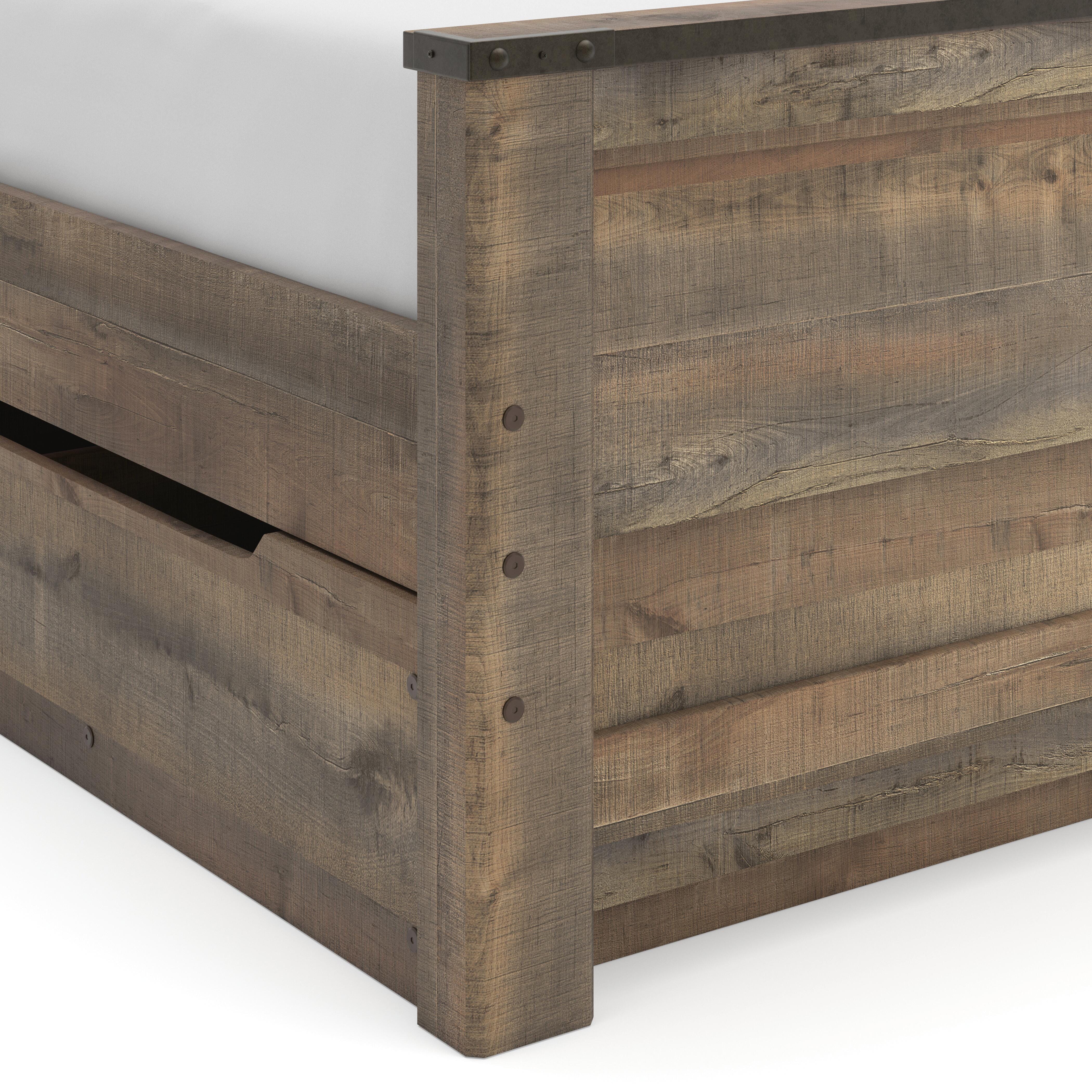 Cama librería individual Trinell con 1 cajón grande de almacenamiento - image 8