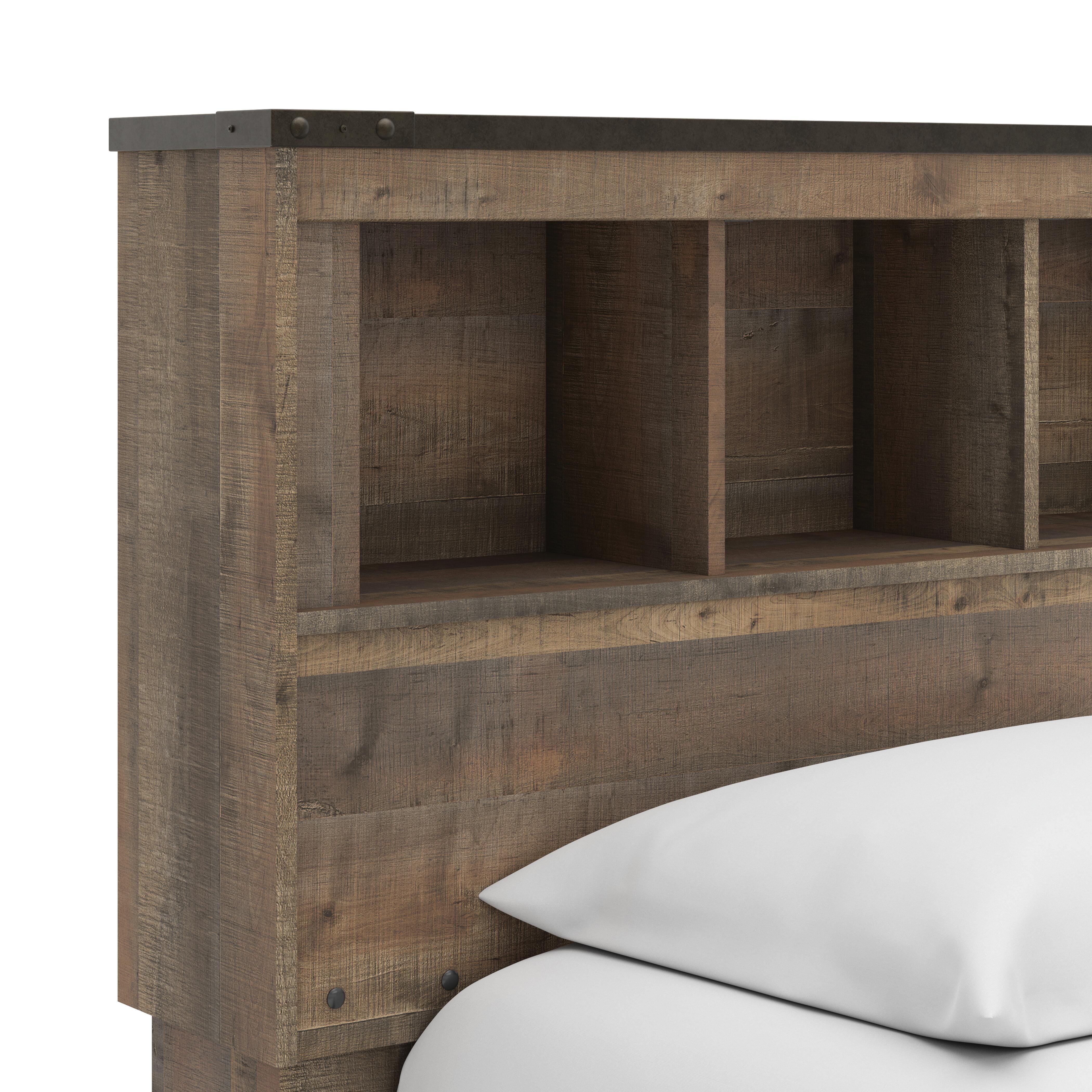 Cama librería individual Trinell con 1 cajón grande de almacenamiento - image 7