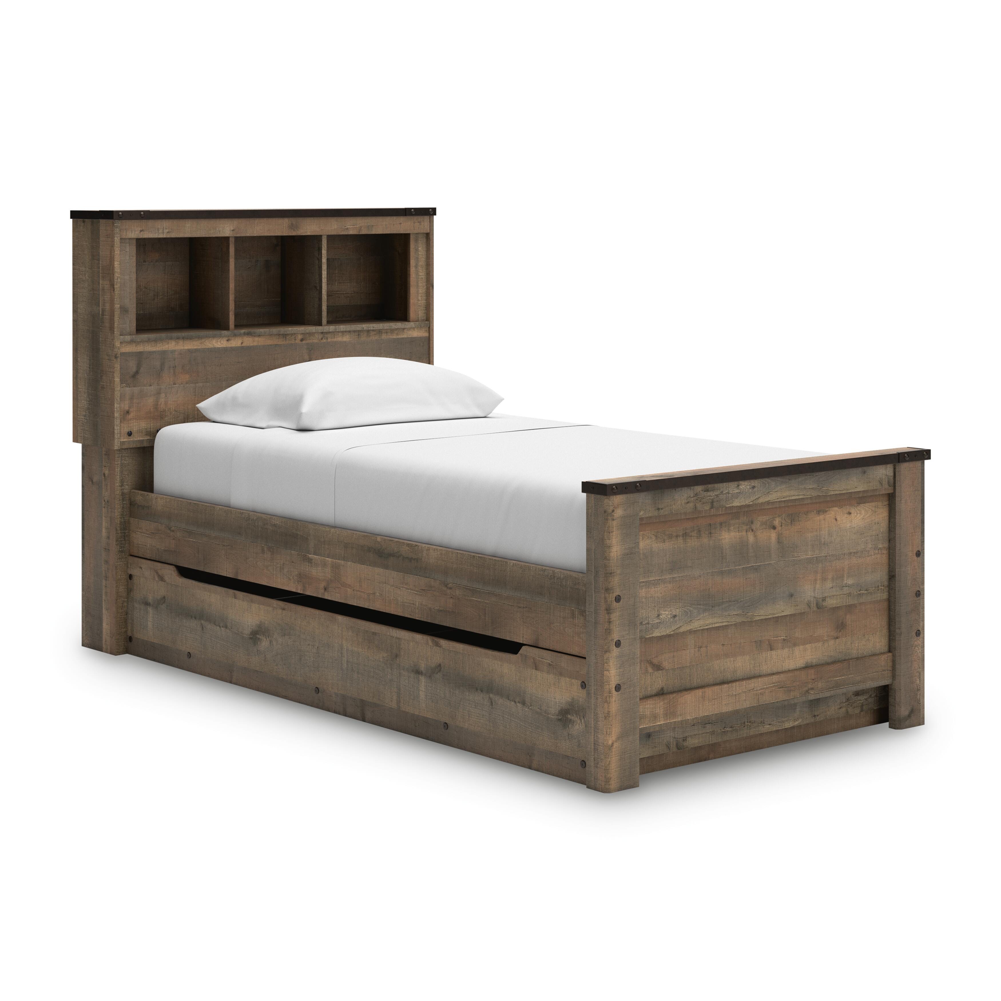 Trinell Twin Bookcase Bed with 1 Large Storage Drawer - image 4