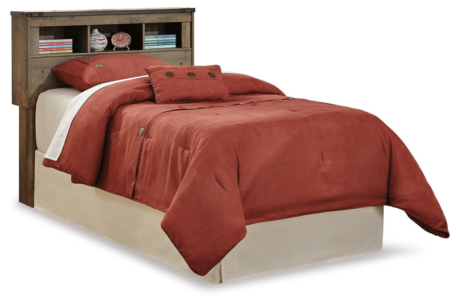 Trinell Twin Bookcase Headboard, Brown, large