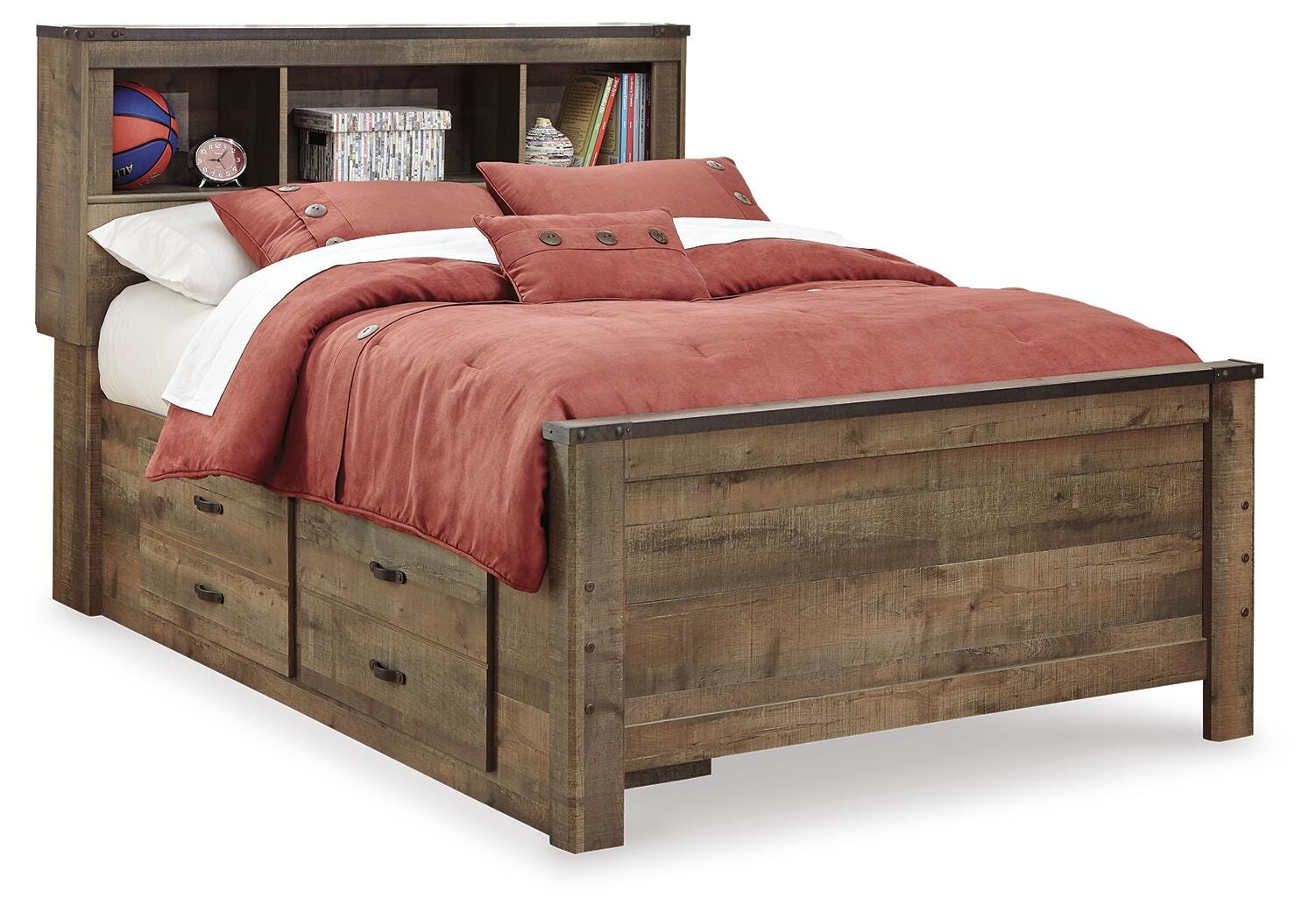 Trinell Full Bookcase Bed with 2 Sided Storage - image 2