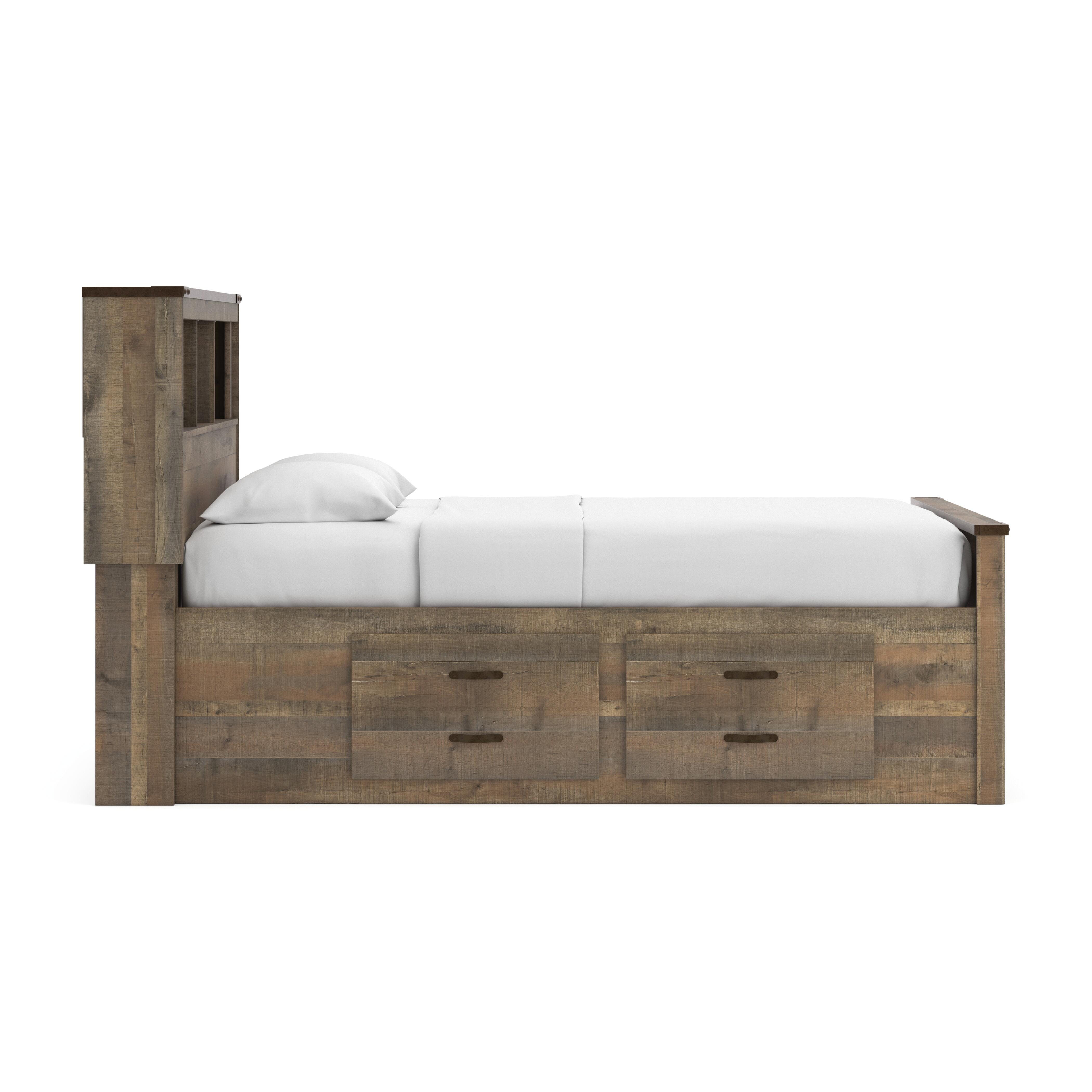 Cama Trinell con estantería completa y 2 cajones de almacenamiento - image 6