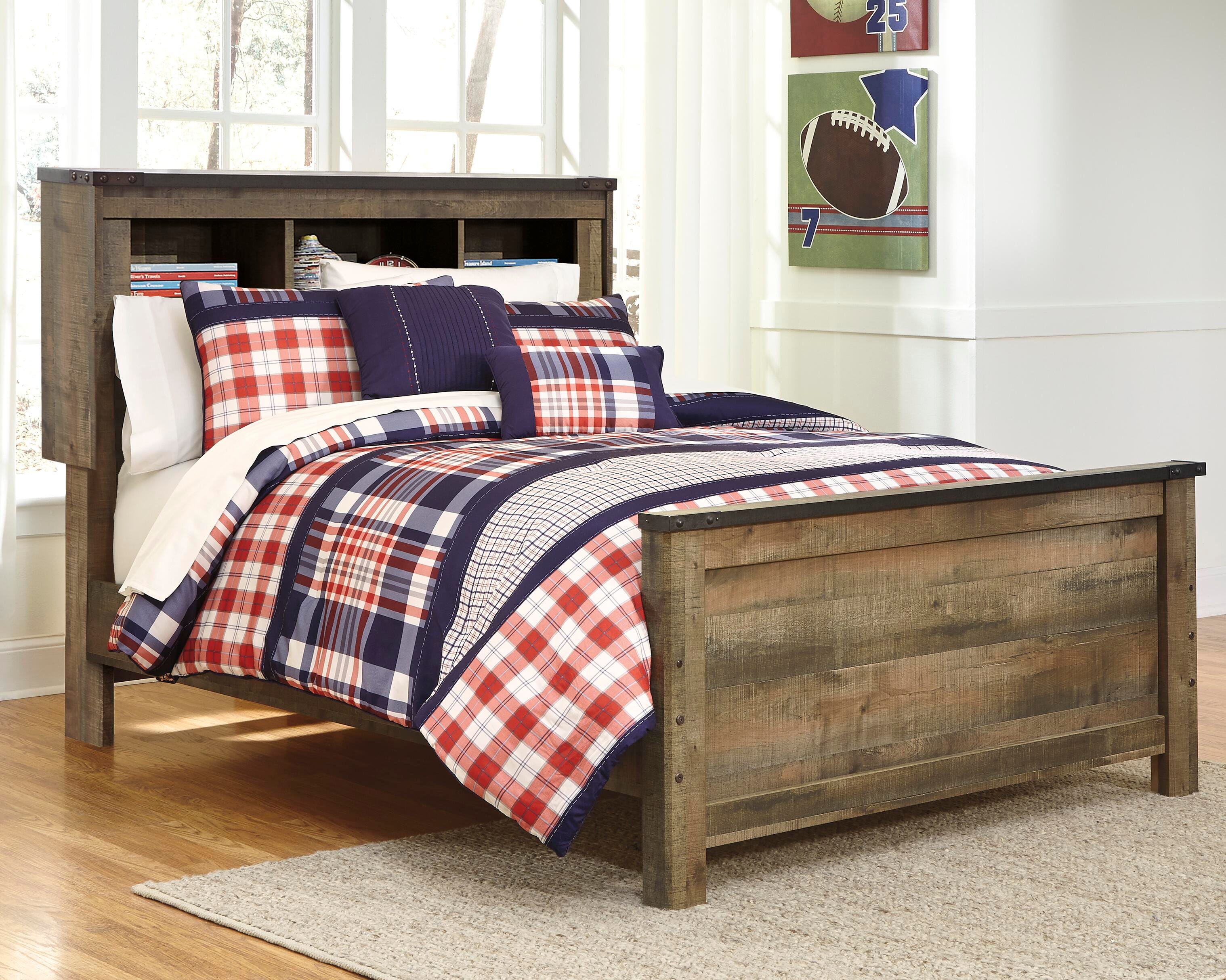 Cama Trinell con panel y estantería completa - image 2