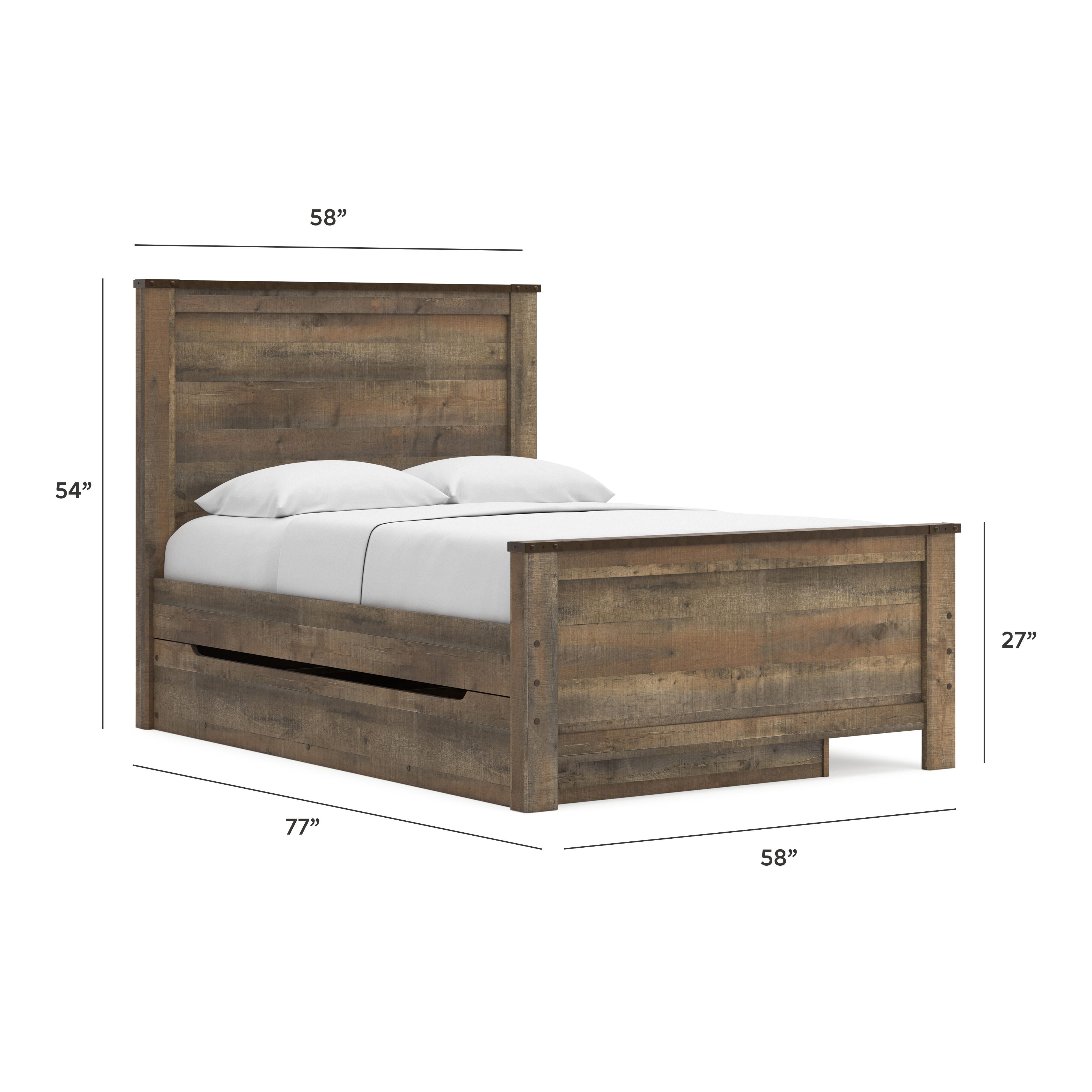 Cama Trinell de tamaño completo con 1 cajón grande de almacenamiento - image 9