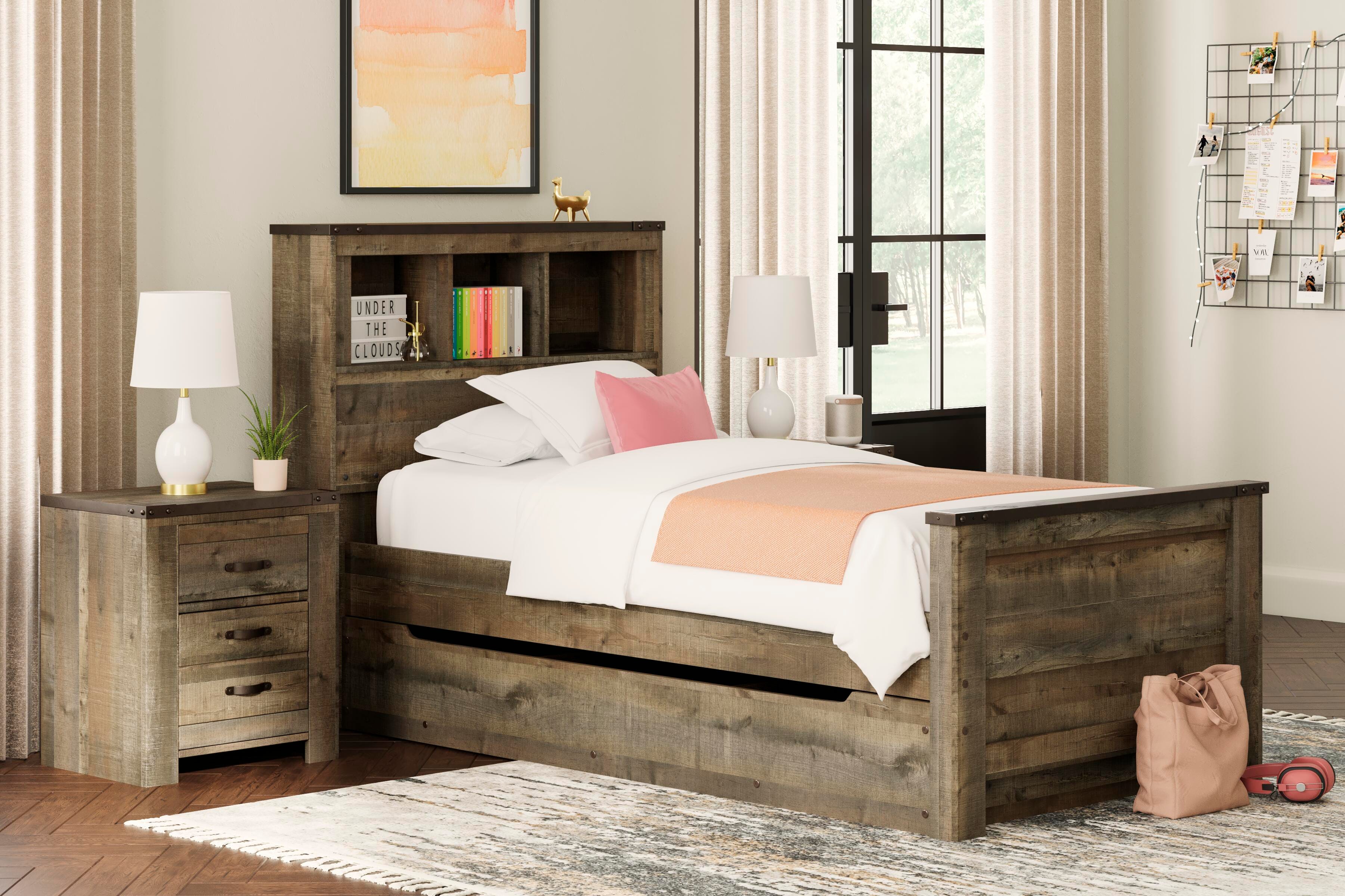 Trinell Twin Bookcase Bed with 1 Large Storage Drawer - image 1