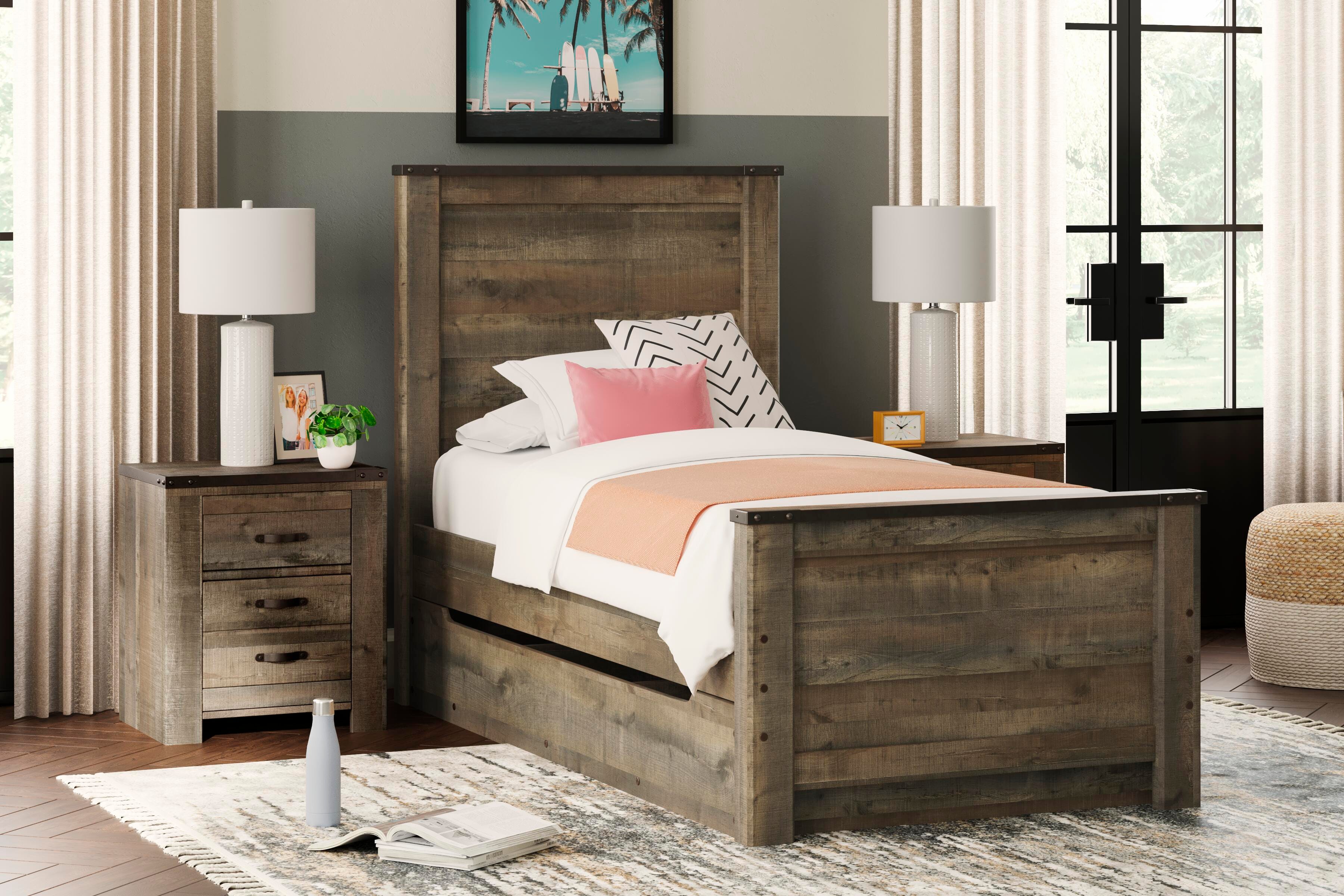 Trinell Twin Panel Bed with 1 Large Storage Drawer - image 1