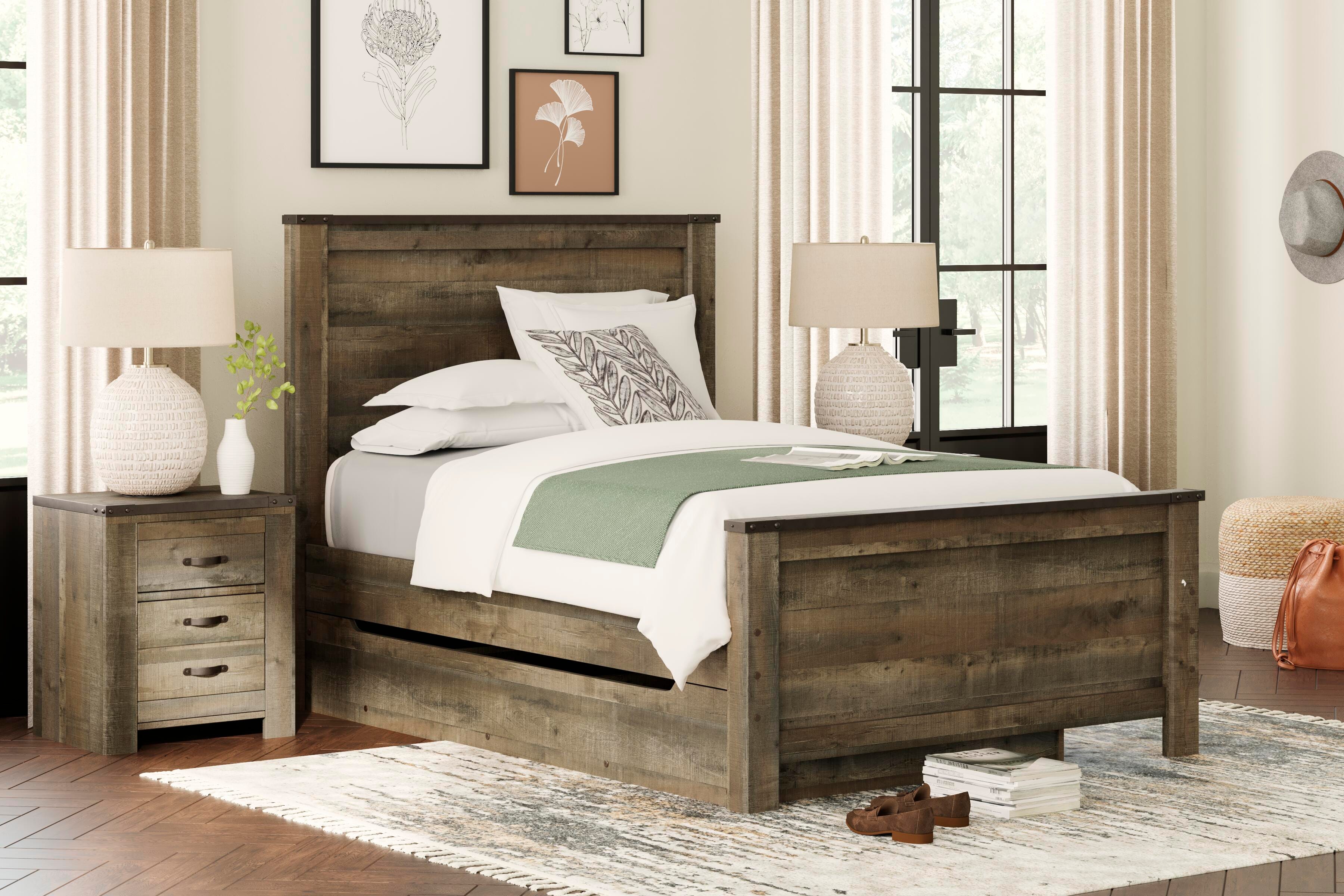Trinell Full Panel Bed with 1 Large Storage Drawer - image 1