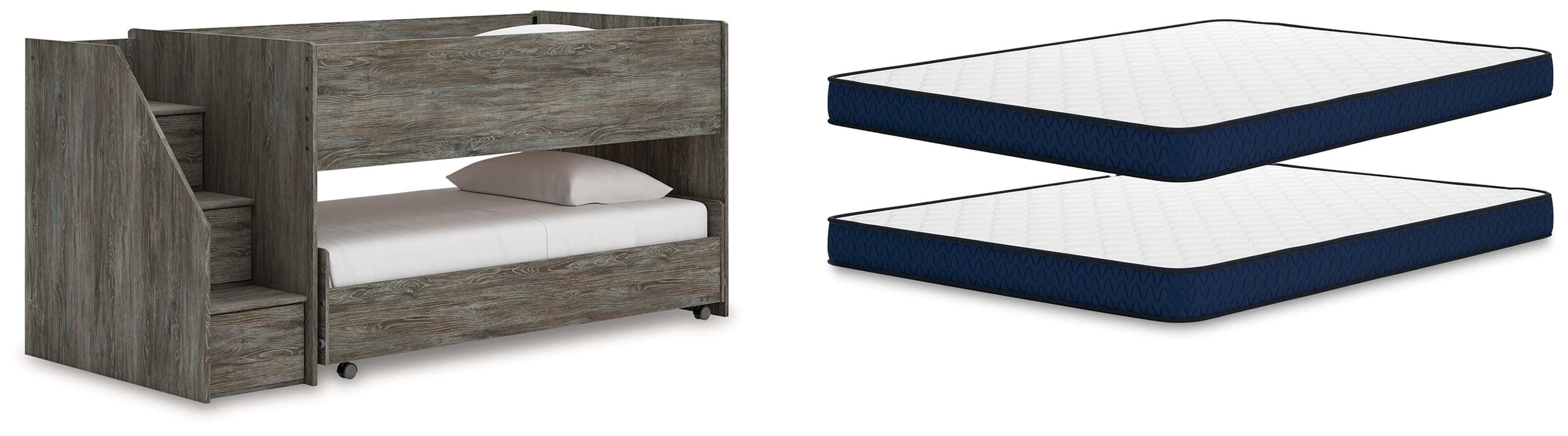 Cama alta doble Frandern y colchones