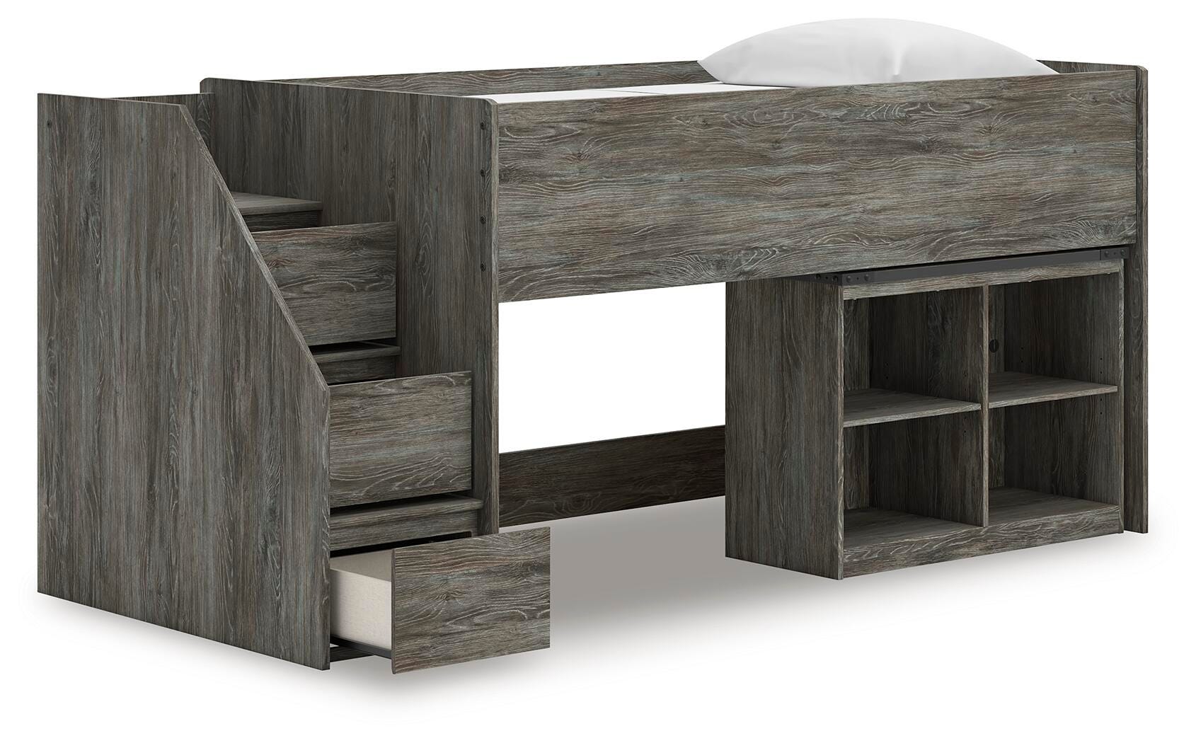 Frandern Twin Loft  Bed with Bookcase Storage - image 3