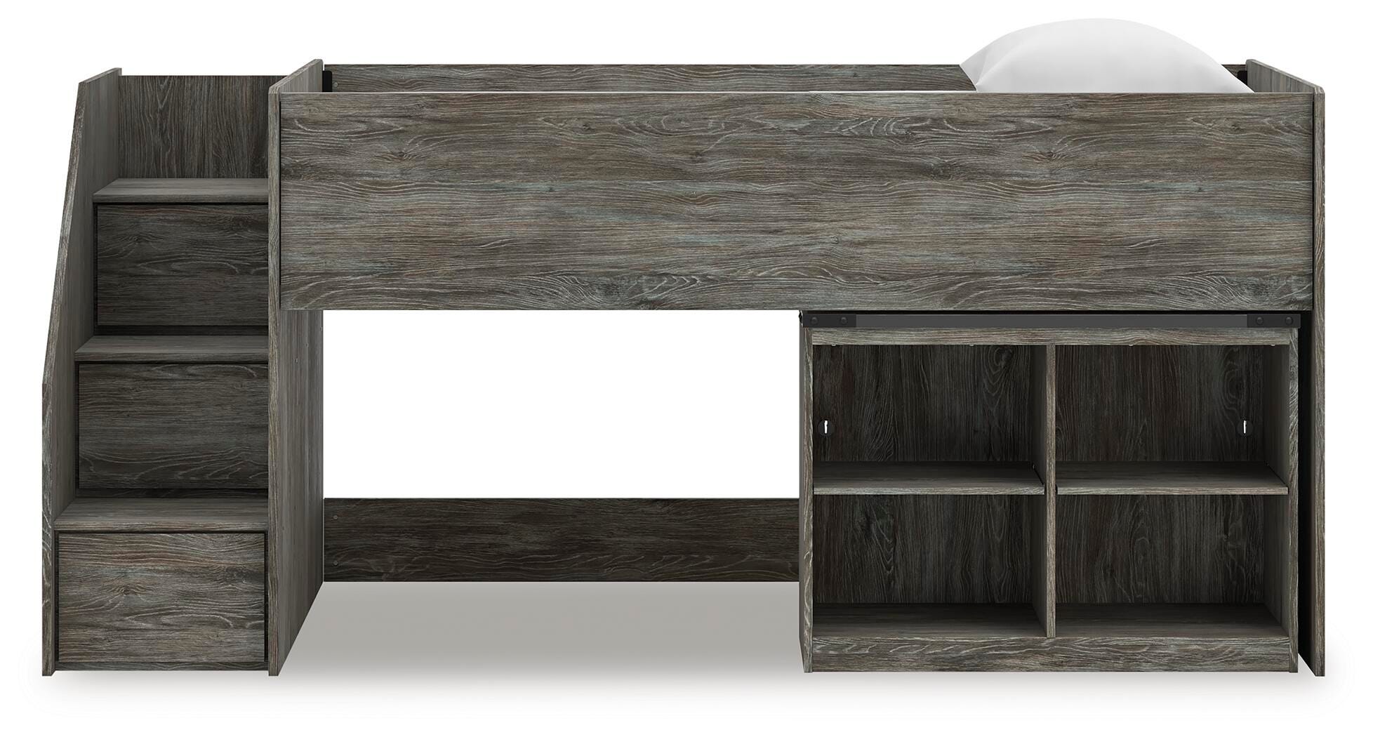 Frandern Twin Loft  Bed with Bookcase Storage - image 6