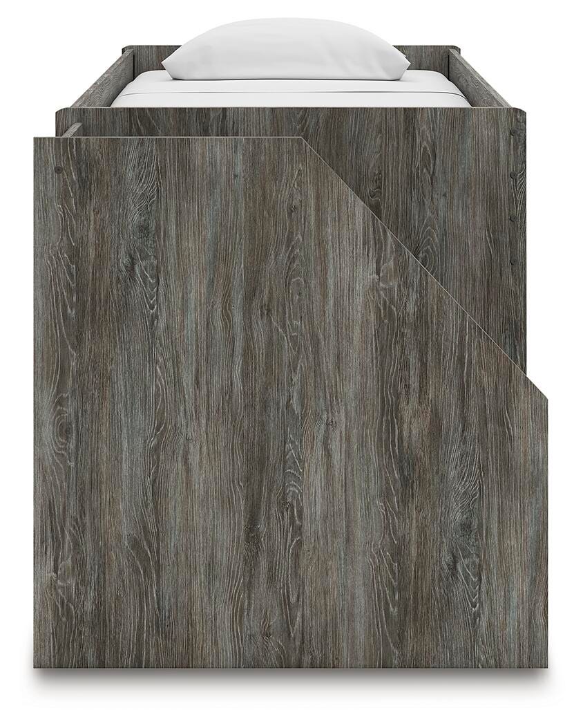 Frandern Twin Loft  Bed with Bookcase and Drawer Storage - image 9