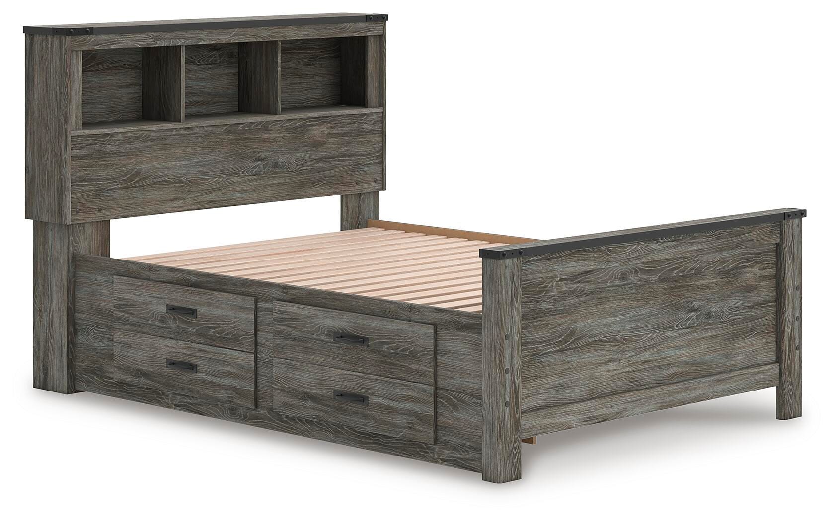 Frandern Full Bookcase Panel Bed with Storage - image 2