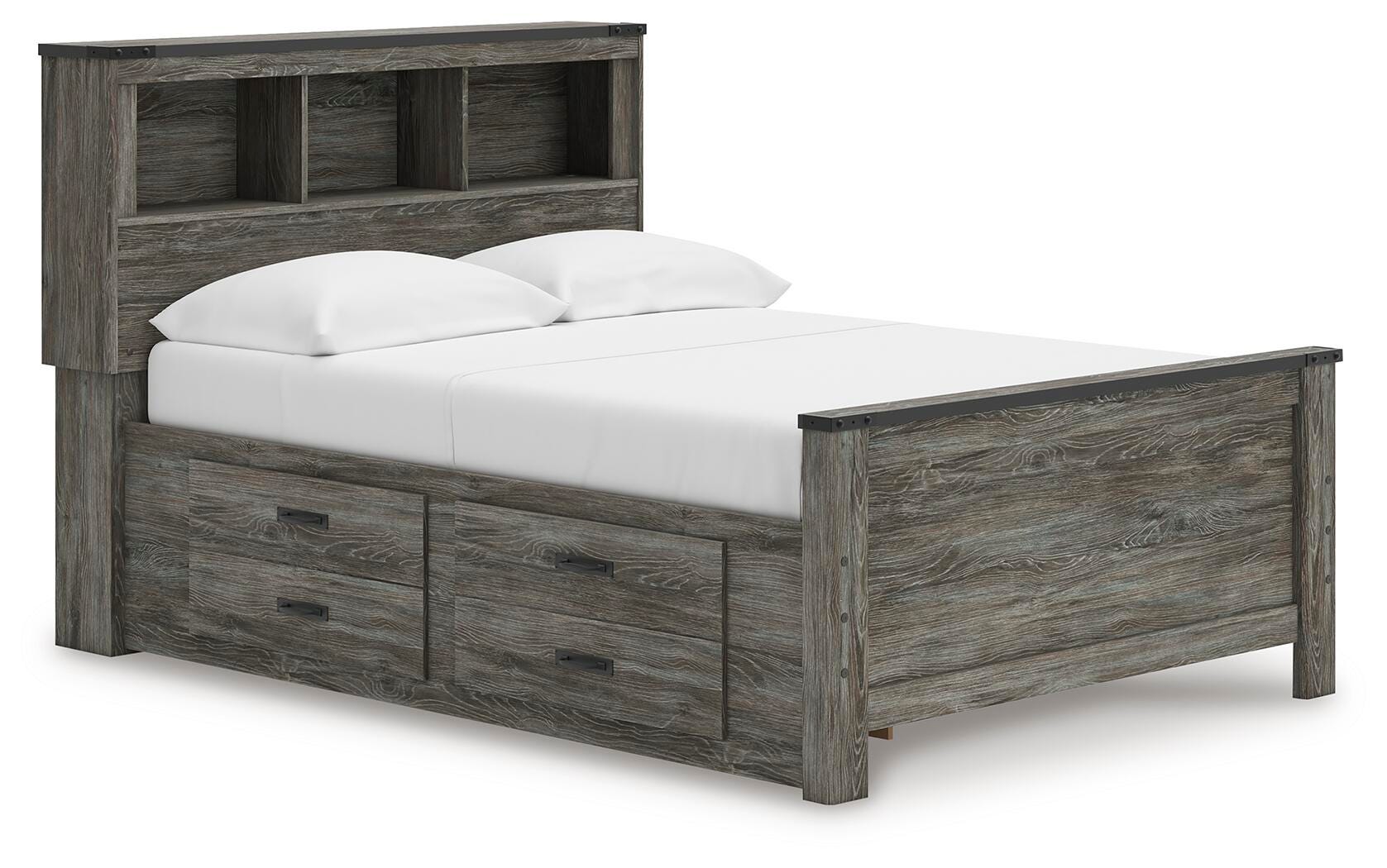 Frandern Full Bookcase Panel Bed with Storage - image 1