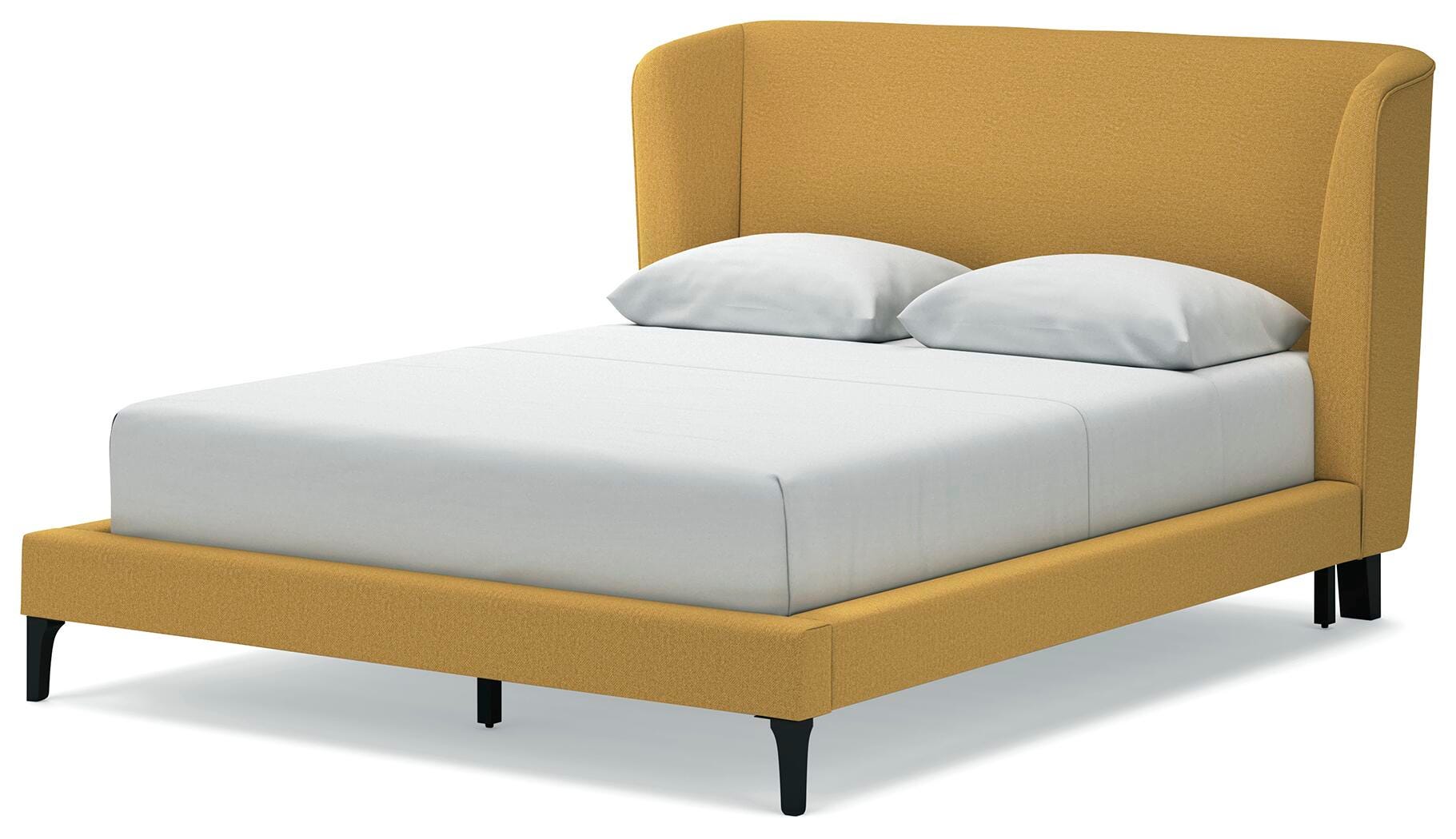 Cama Queen tapizada Maloken con listones enrollables - image 4