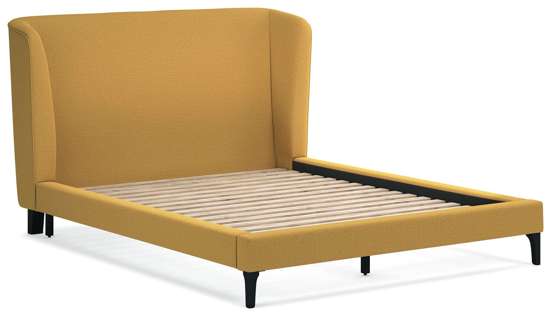 Cama Queen tapizada Maloken con listones enrollables - image 3