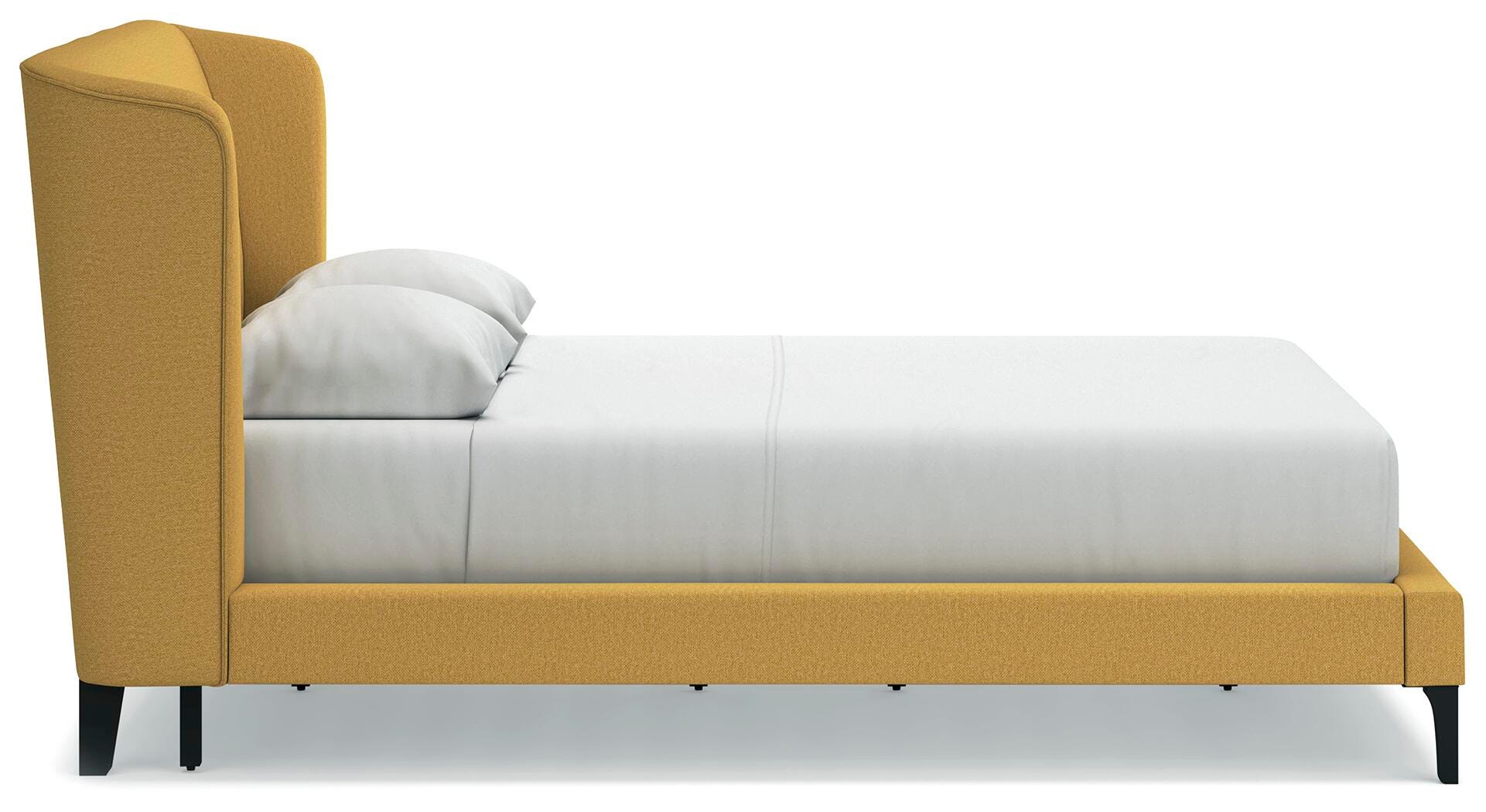 Cama Queen tapizada Maloken con listones enrollables - image 6