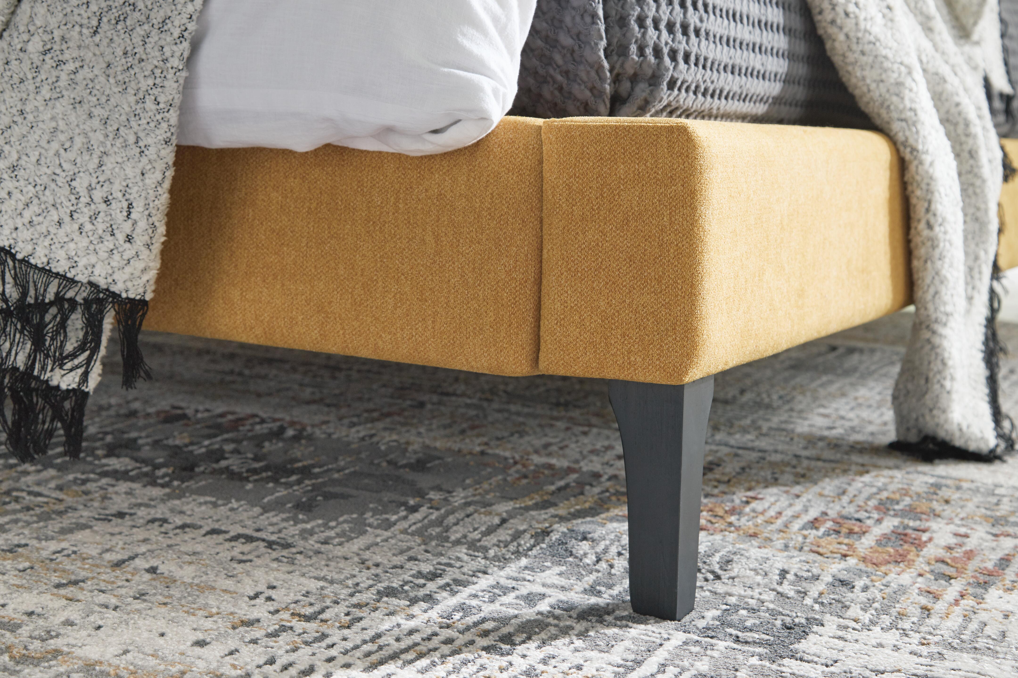 Cama tapizada Maloken King con listones enrollables - image 9