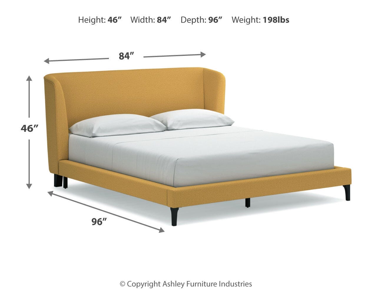 Maloken California King Upholstered Bed with Roll Slats - image 11