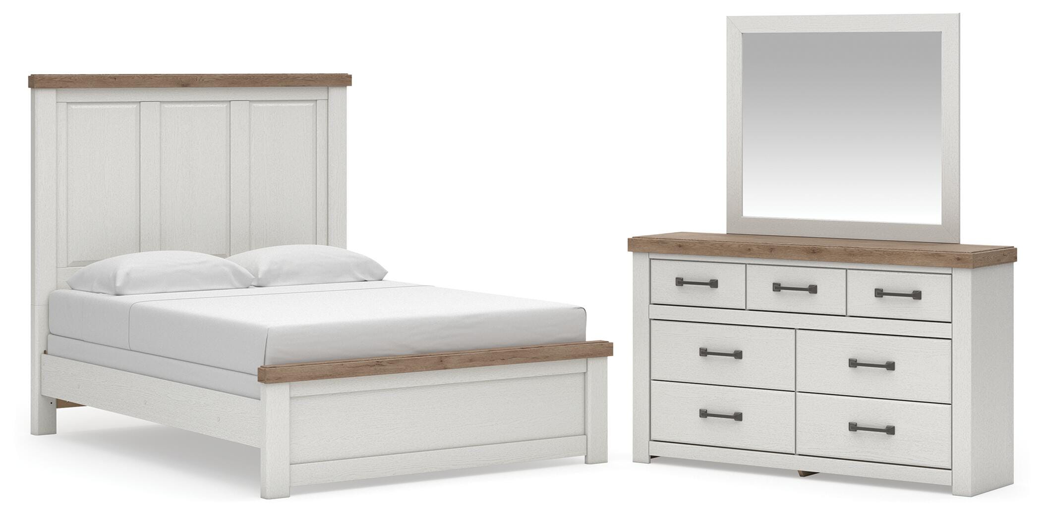 Savonport Queen Panel Bed, Dresser and Mirror