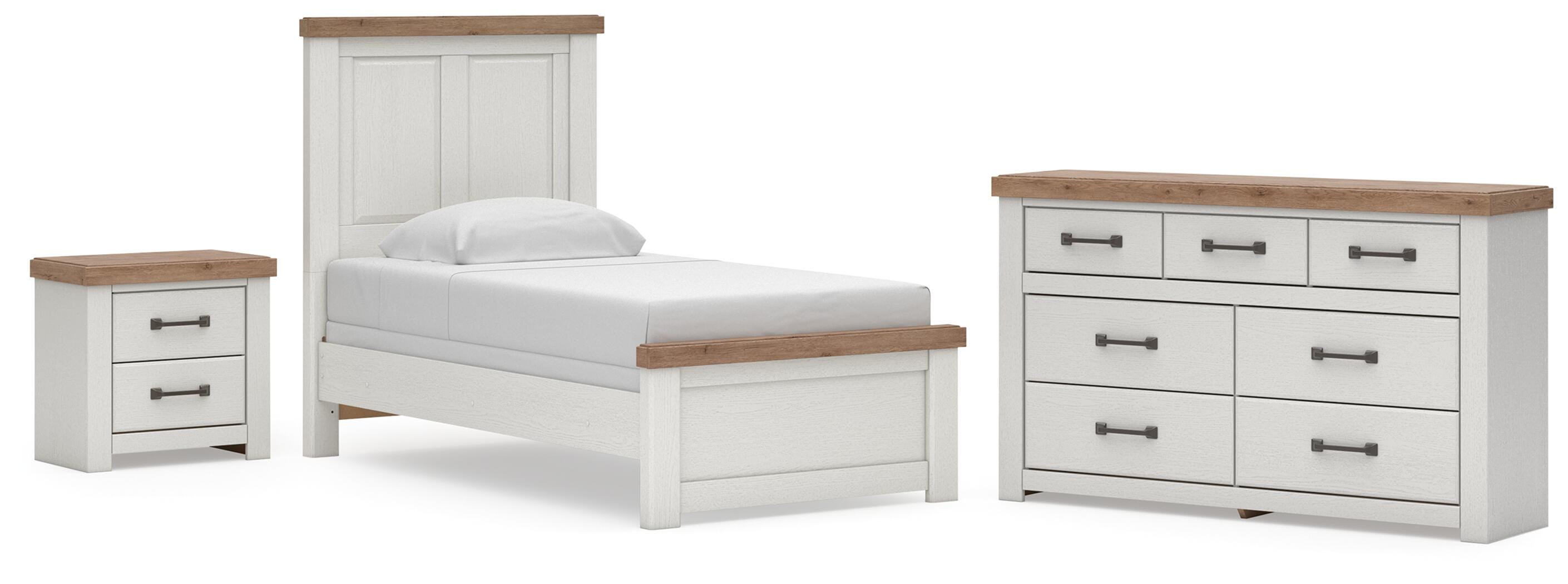 Savonport Twin Panel Bed, Dresser and Nightstand image 1