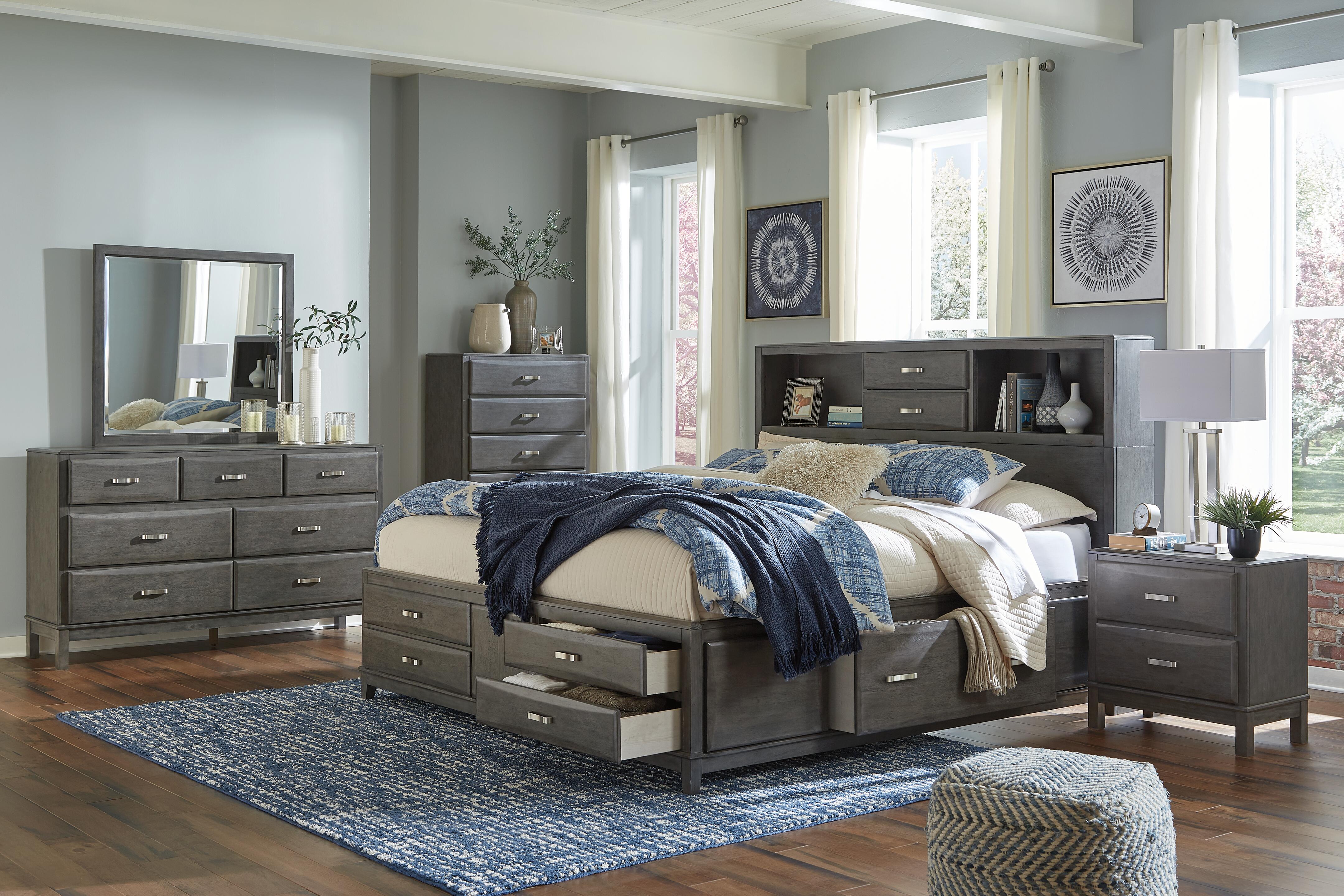 Cama de almacenamiento Queen Caitbrook con 8 cajones - image 7