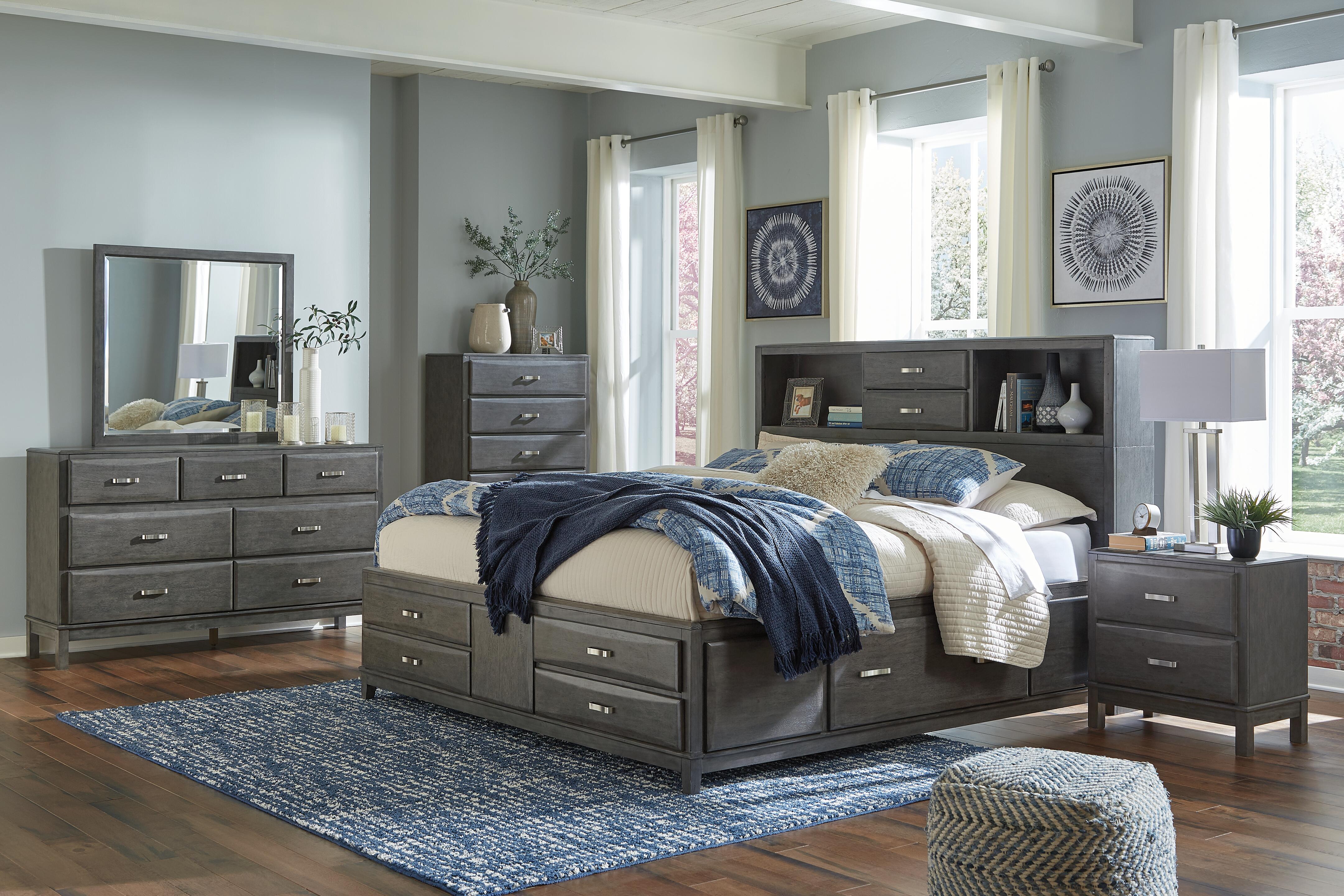 Cama de almacenamiento Queen Caitbrook con 8 cajones - image 8