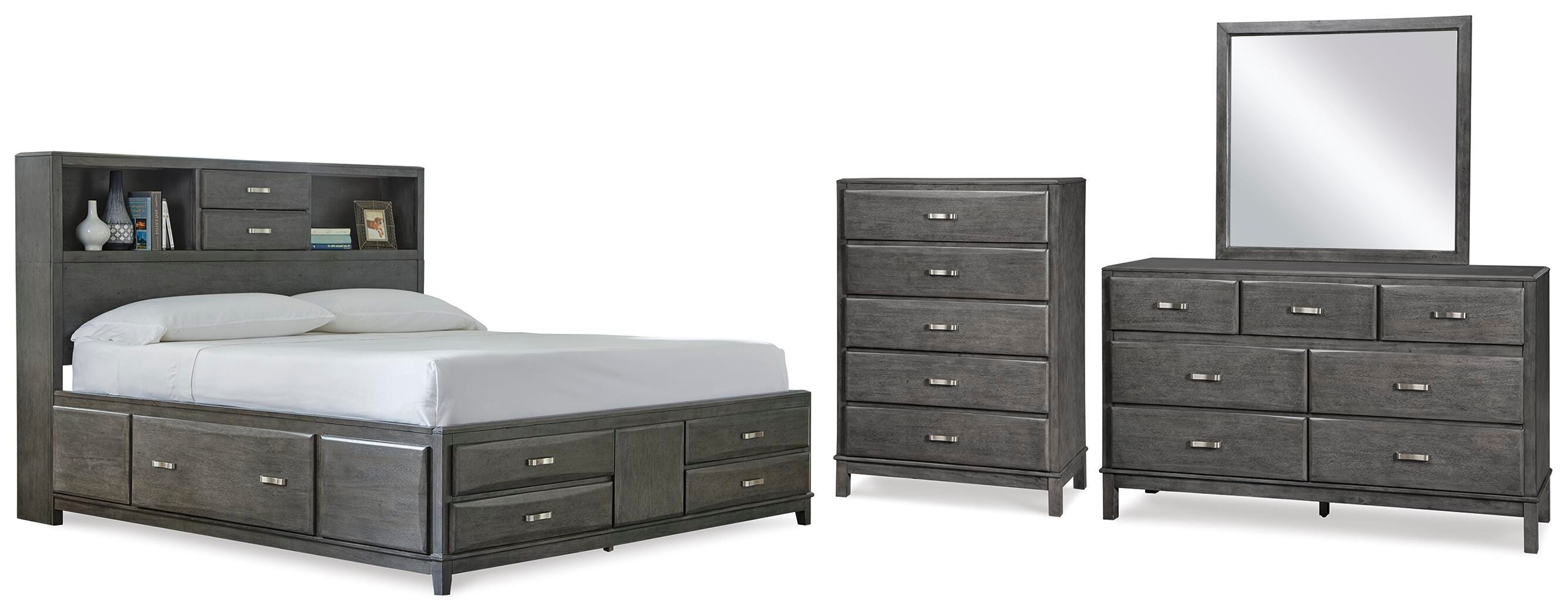 Cama Queen, cómoda, espejo y arcón Caitbrook - image 1